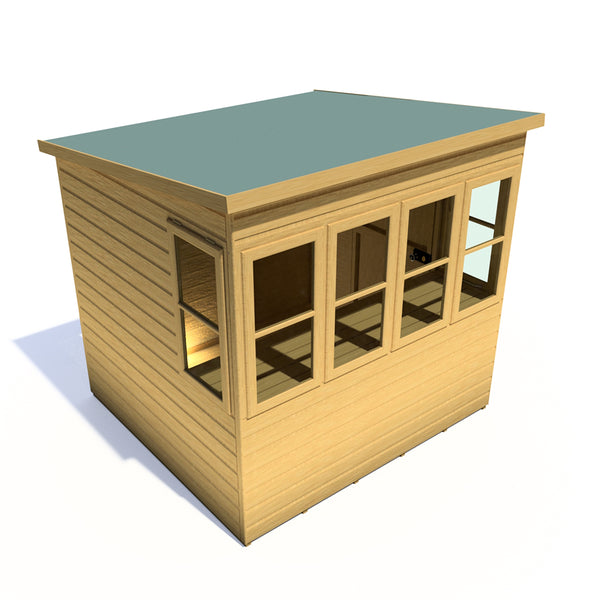 Shire Sun Pent 10x8 Single Door Loglap Style B