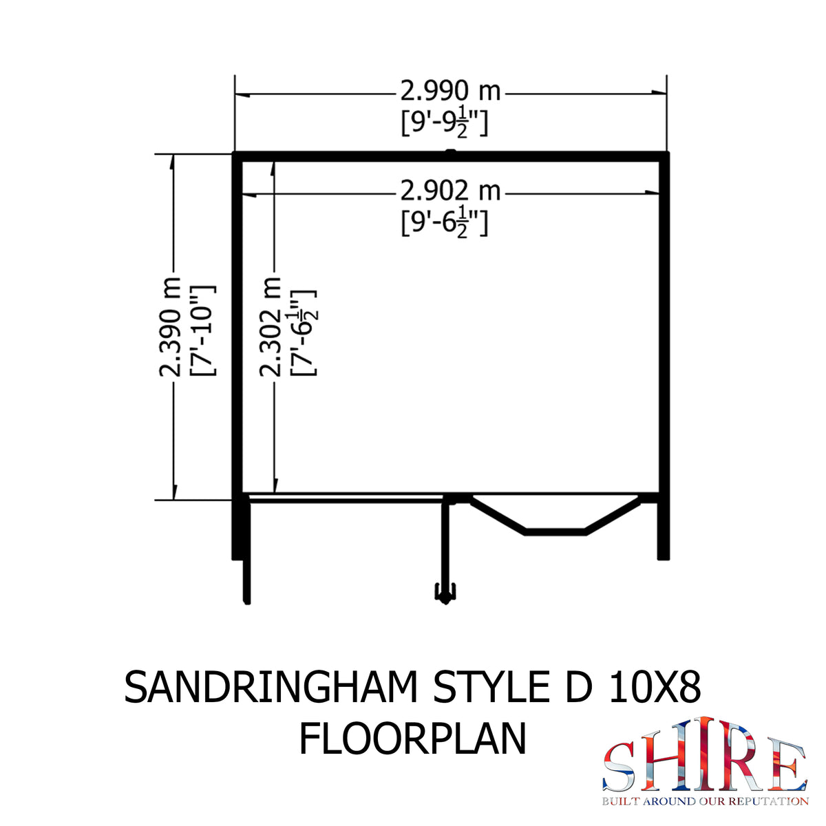 Shire Sandringham 10x8 Shiplap Style D
