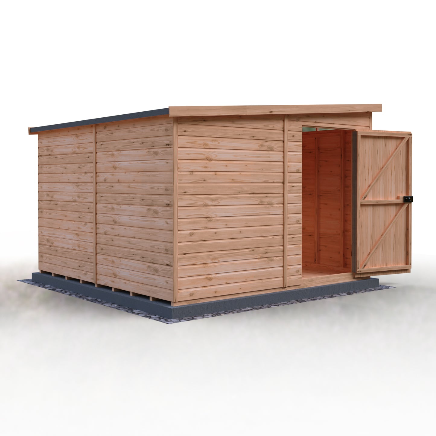 Shire Security Pent 10x10 Single Door Shiplap