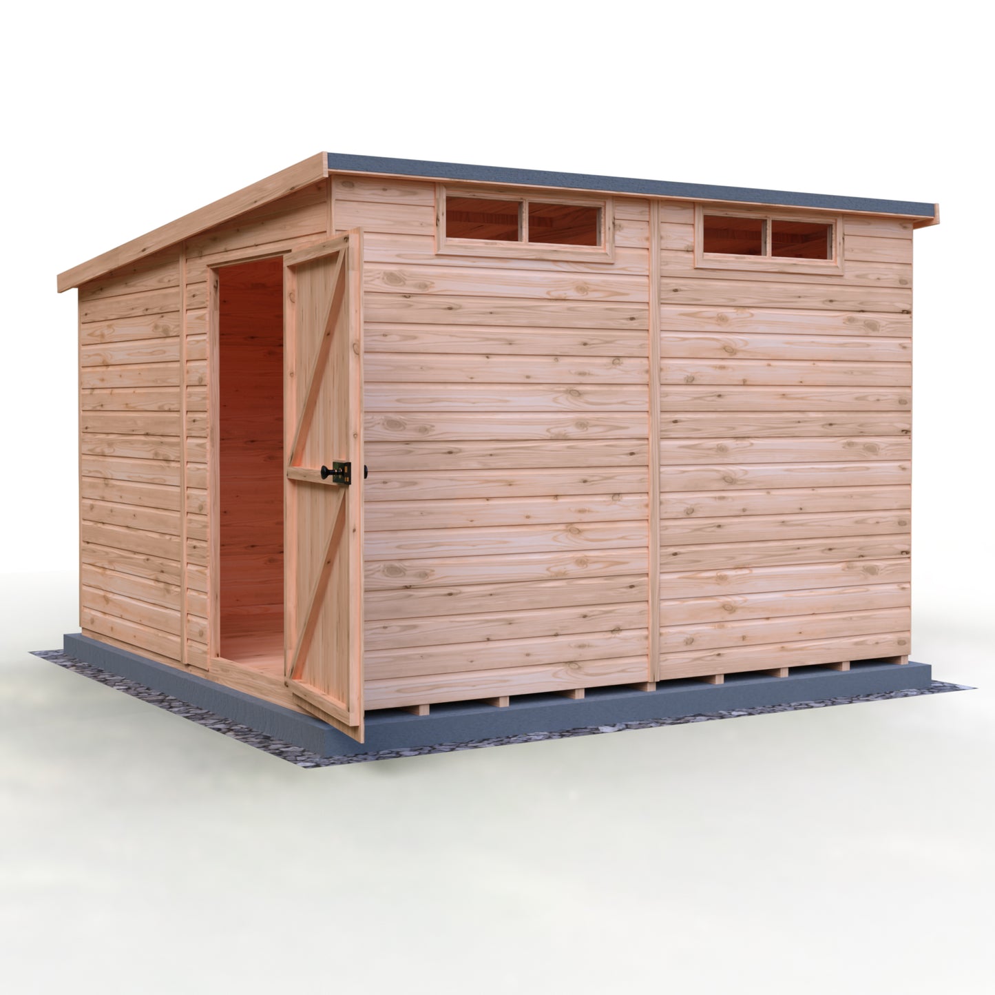 Shire Security Pent 10x10 Single Door Shiplap