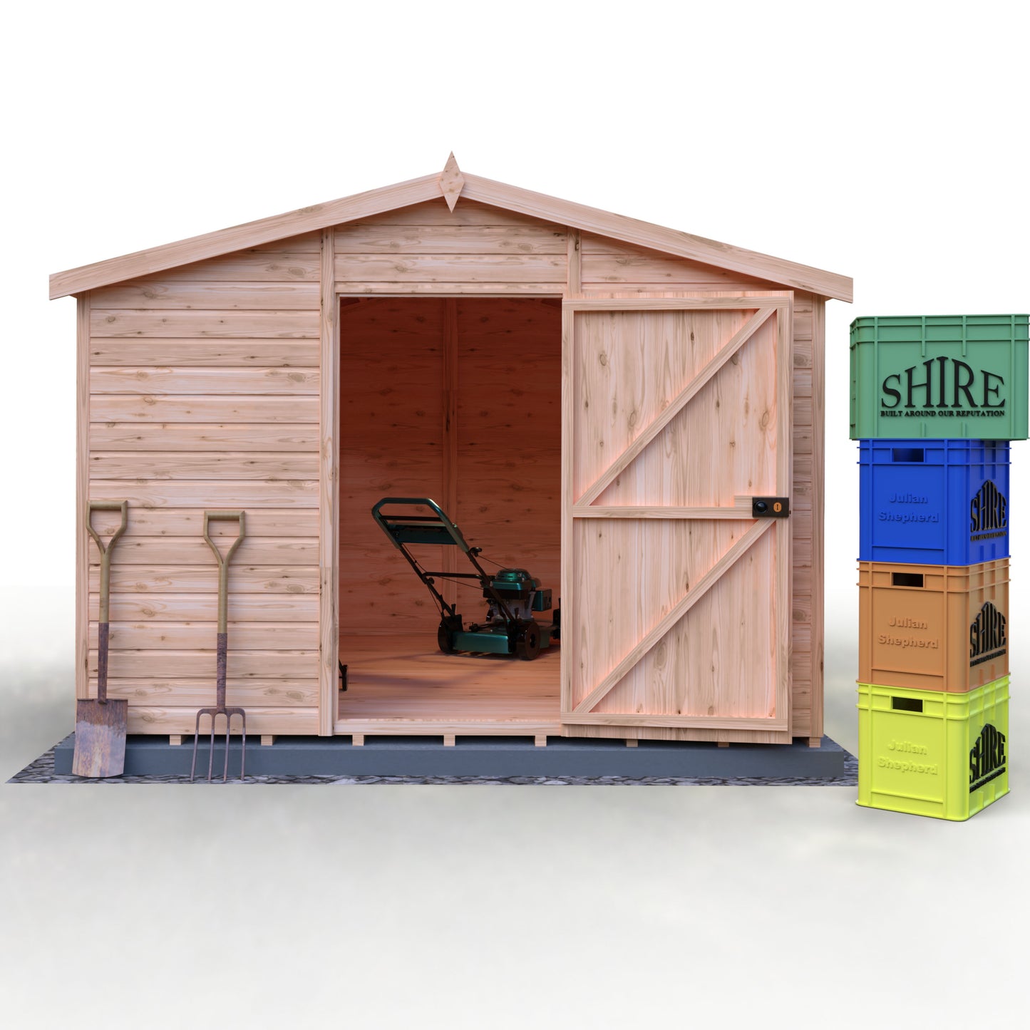 Shire Security Apex 10x10 Single Door Shiplap