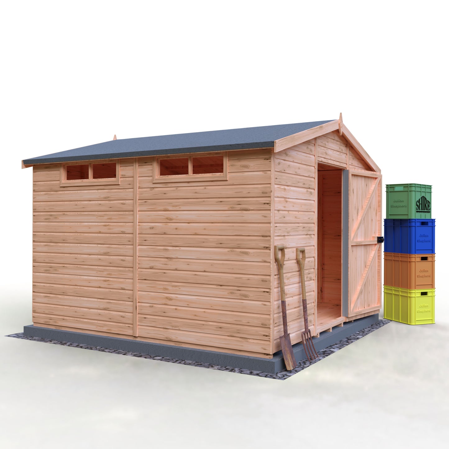 Shire Security Apex 10x10 Single Door Shiplap