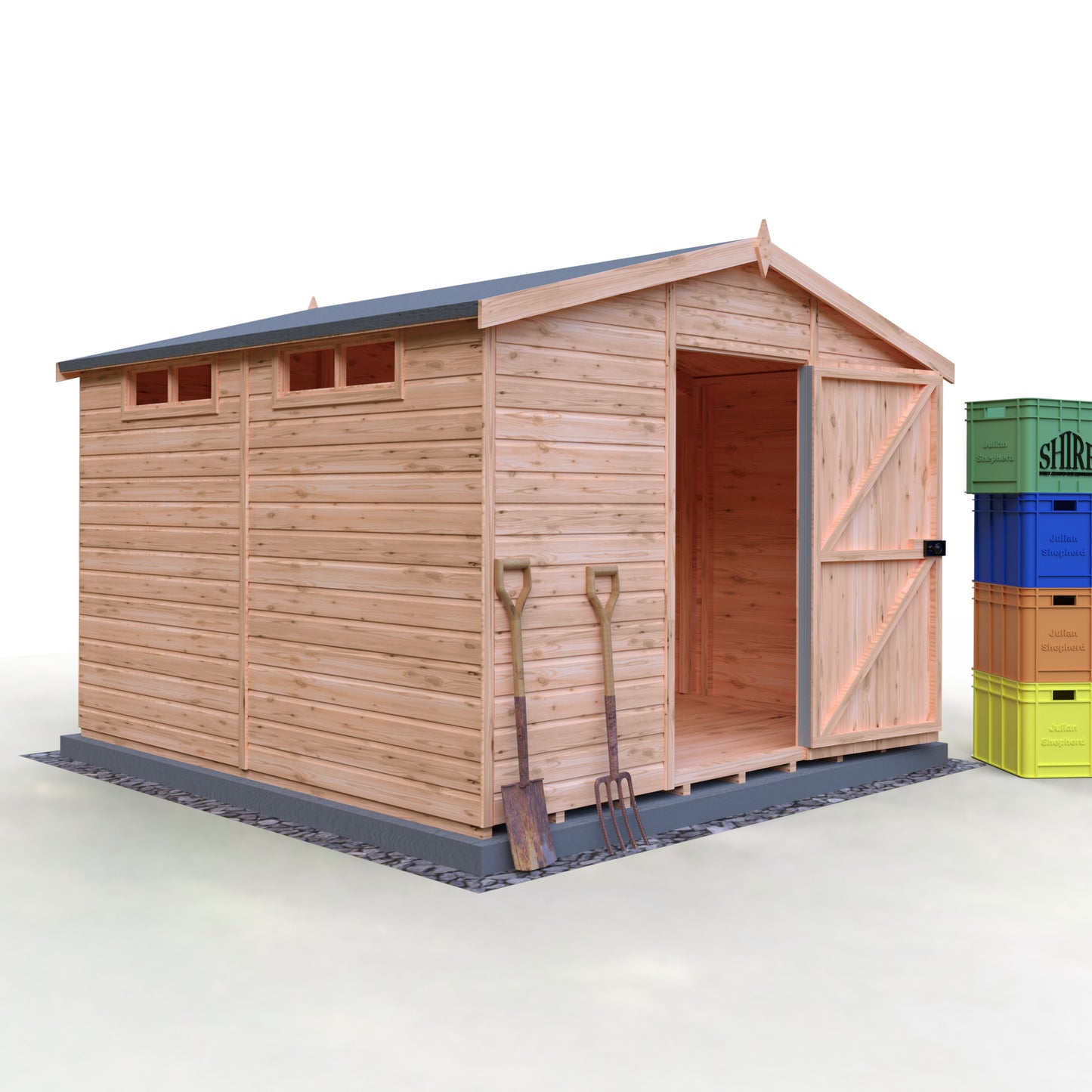 Shire Security Apex 10x10 Single Door Shiplap