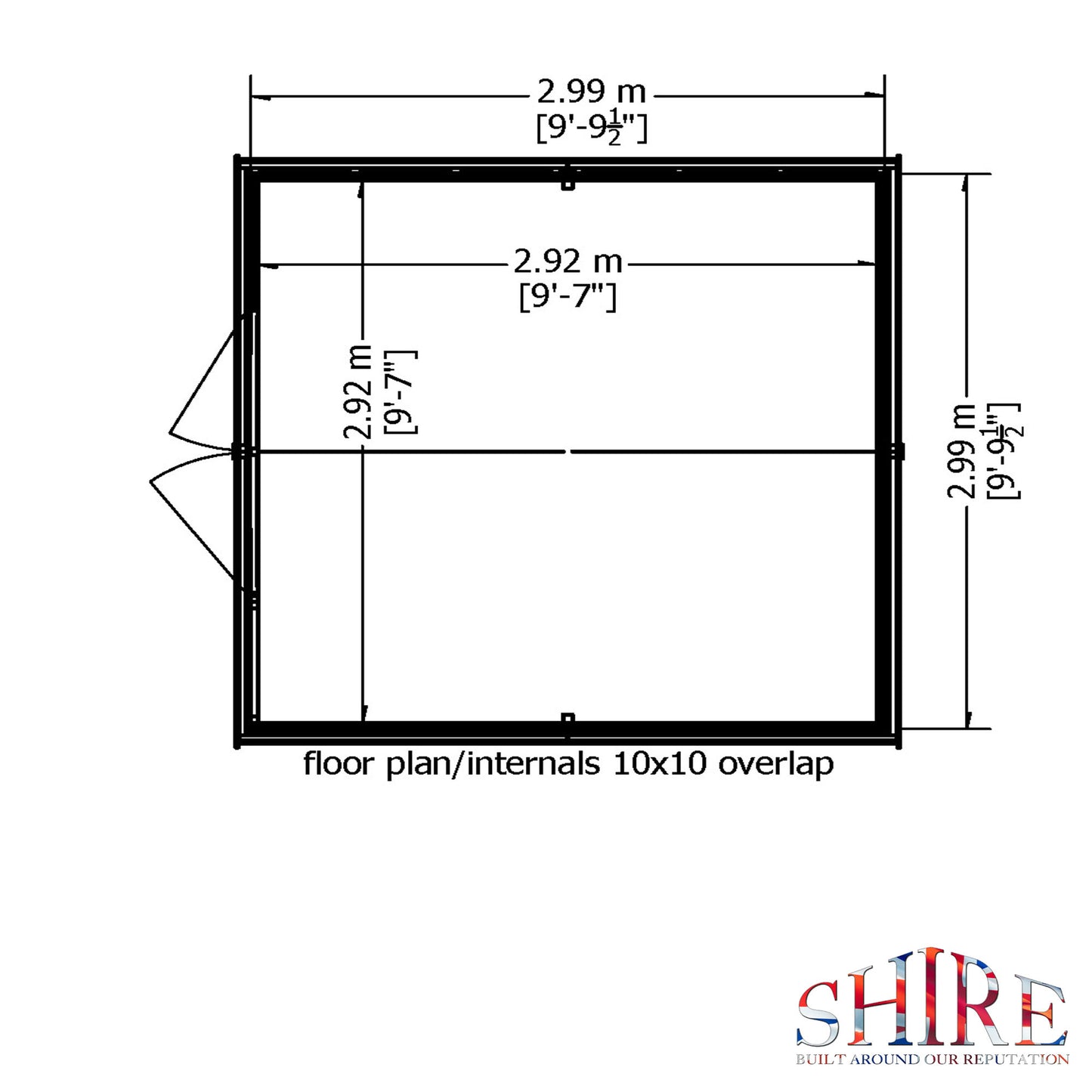Shire Overlap Double Door 10x10 D/D