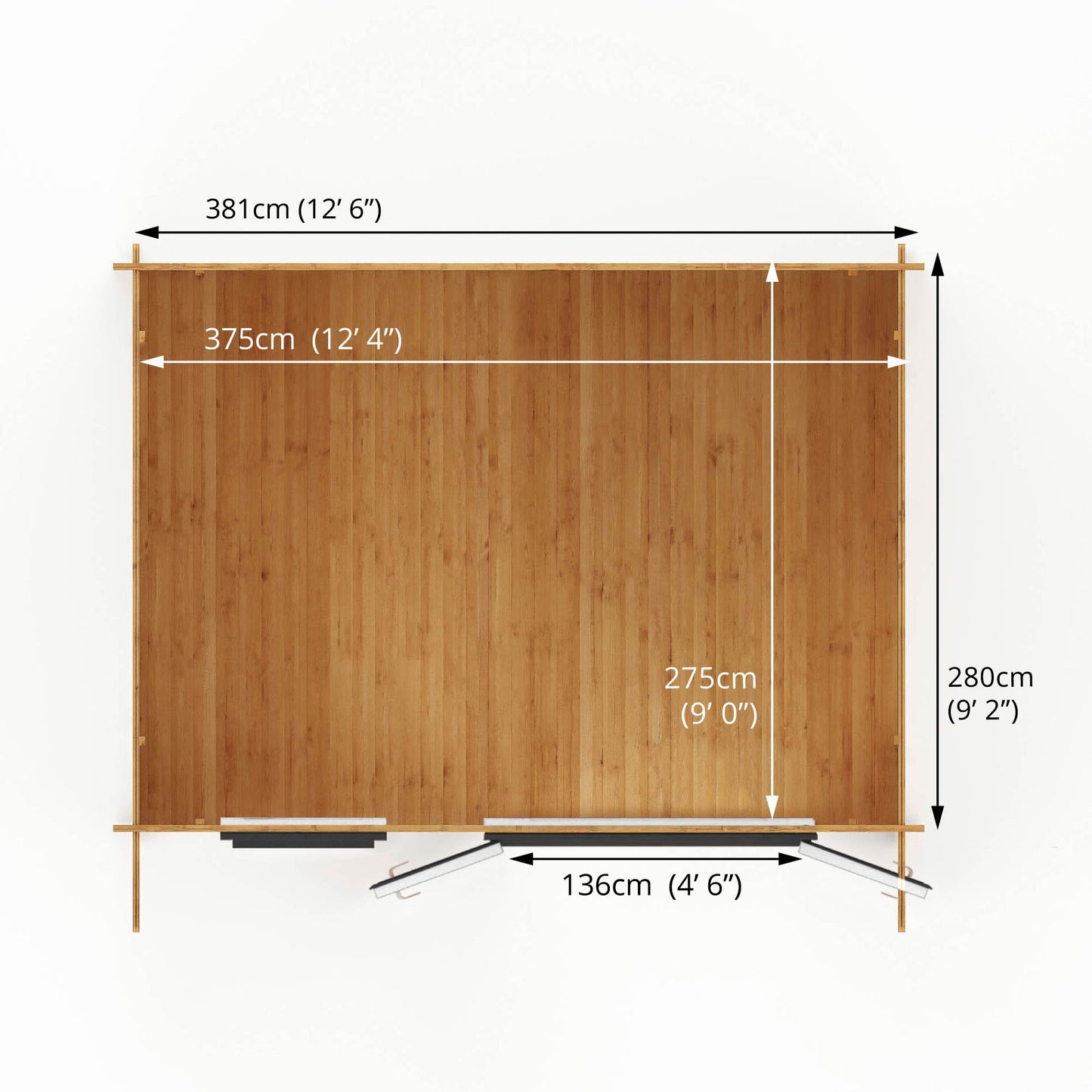Mercia 4m x 3m Retreat Log Cabin - 44mm (UPVC Windows & Door) - Grey