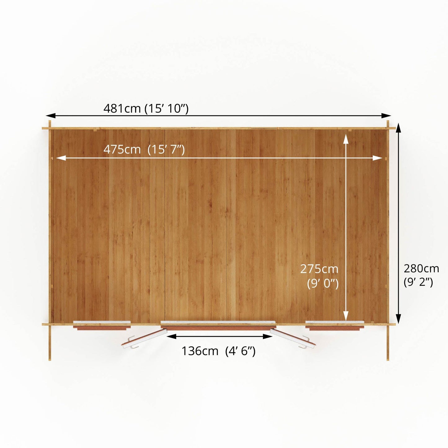 Mercia 5m x 3m Retreat Log Cabin - 44mm (UPVC Windows & Door) - Oak