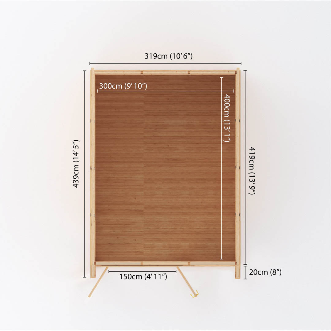 Mercia Sherwood Harlow 3mx4m Insulated Garden Room - (UPVC Windows & Doors) - Grey