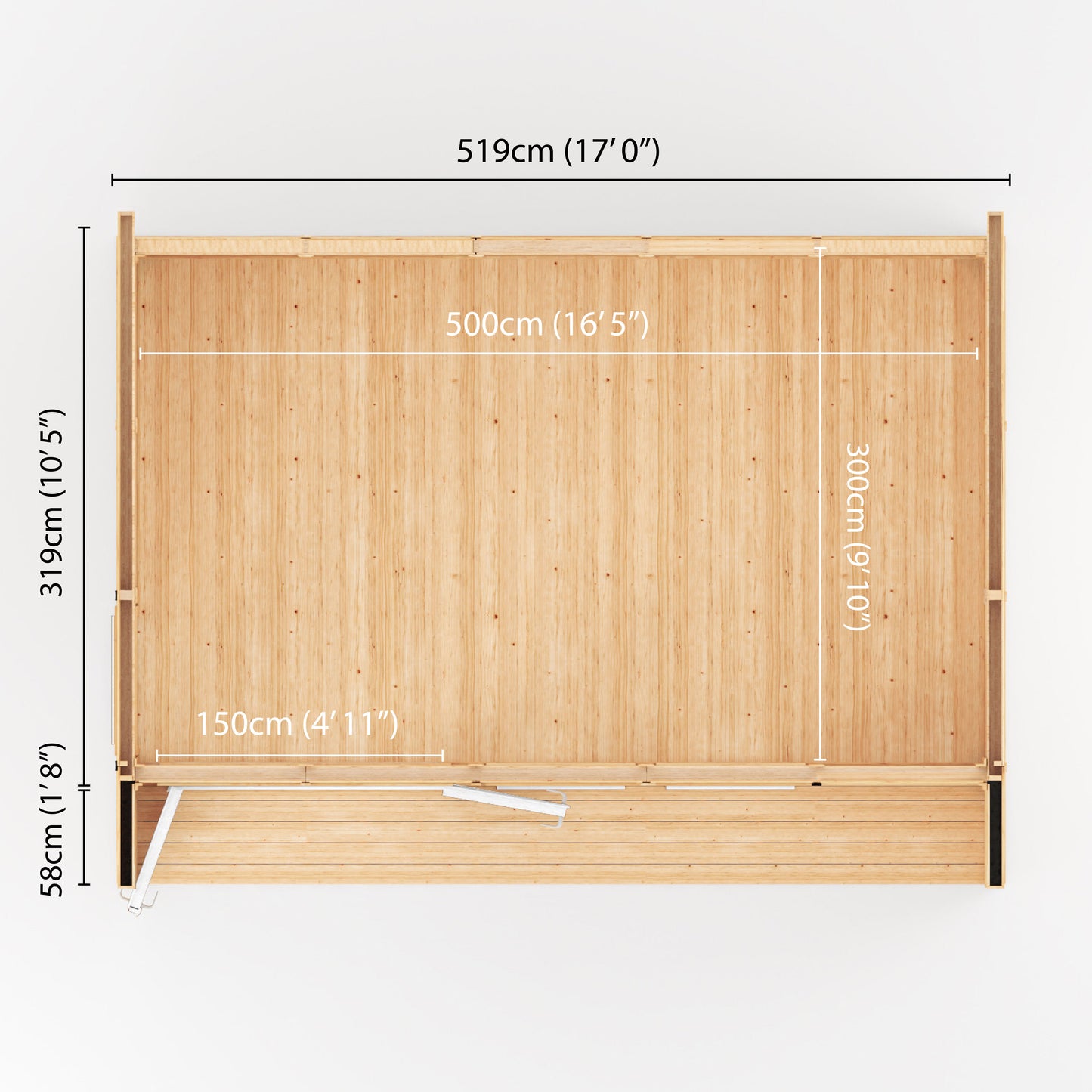 Mercia Sherwood Harlow 5mx3m Insulated Garden Room - (UPVC Windows & Doors) - White