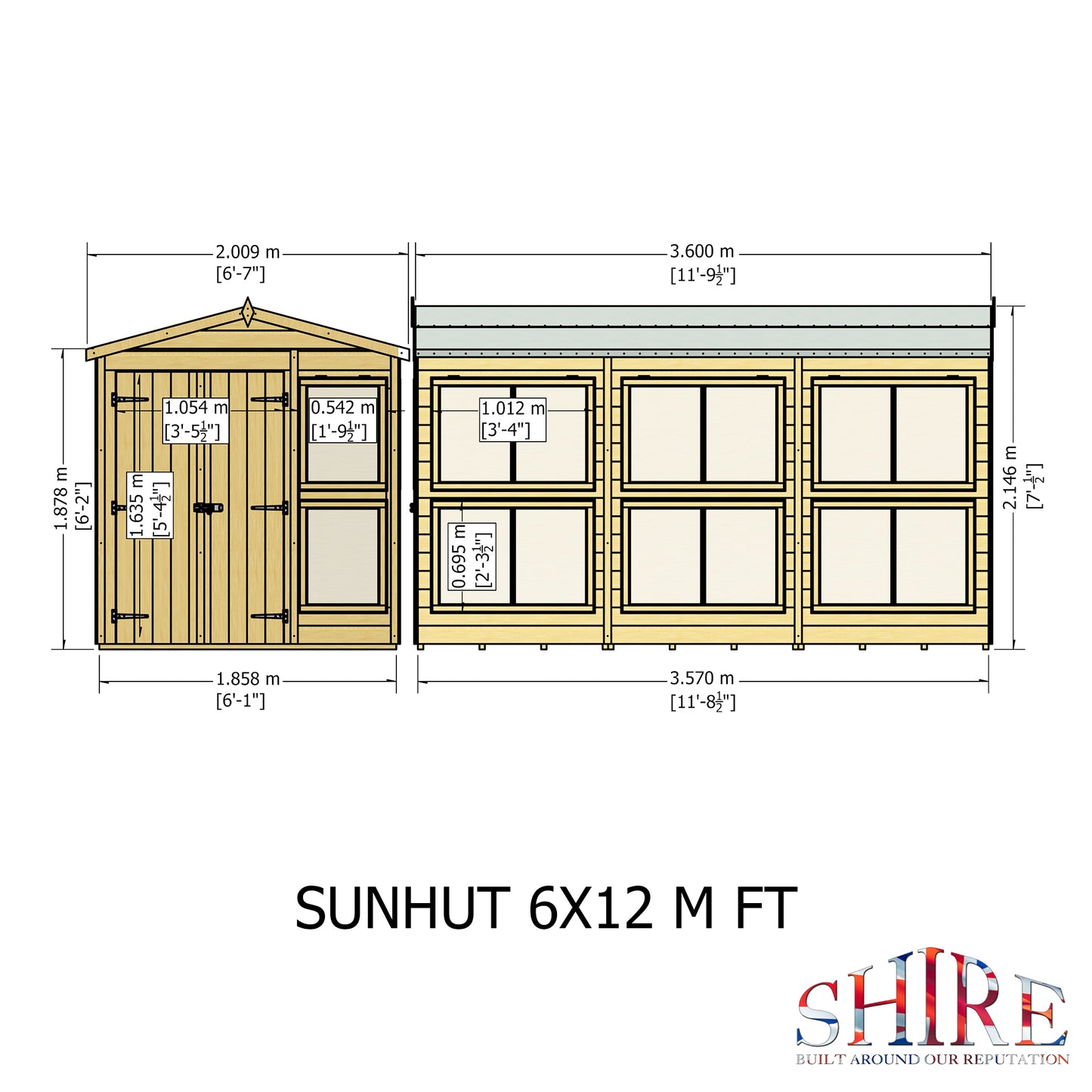 Shire Sun Hut Potting Shed 6x12