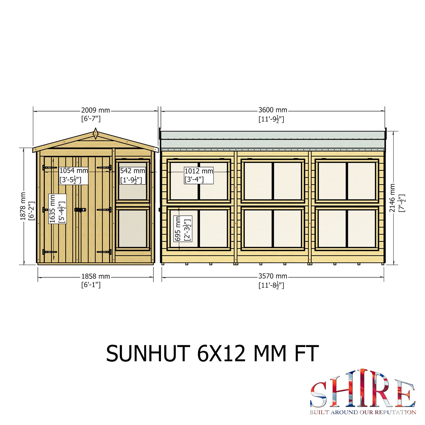 Shire Sun Hut Potting Shed 6x12
