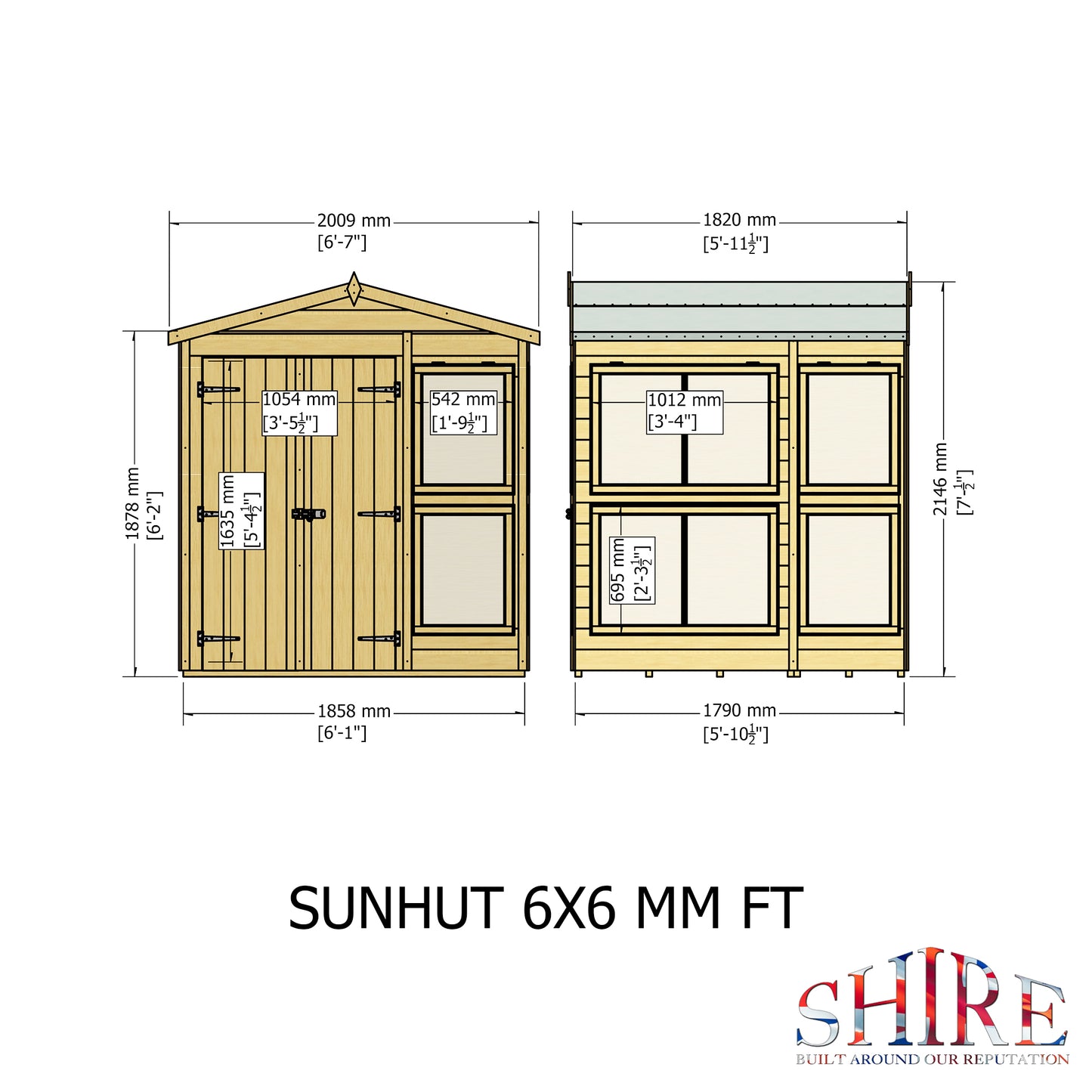 Shire Sun Hut Potting Shed 6x6