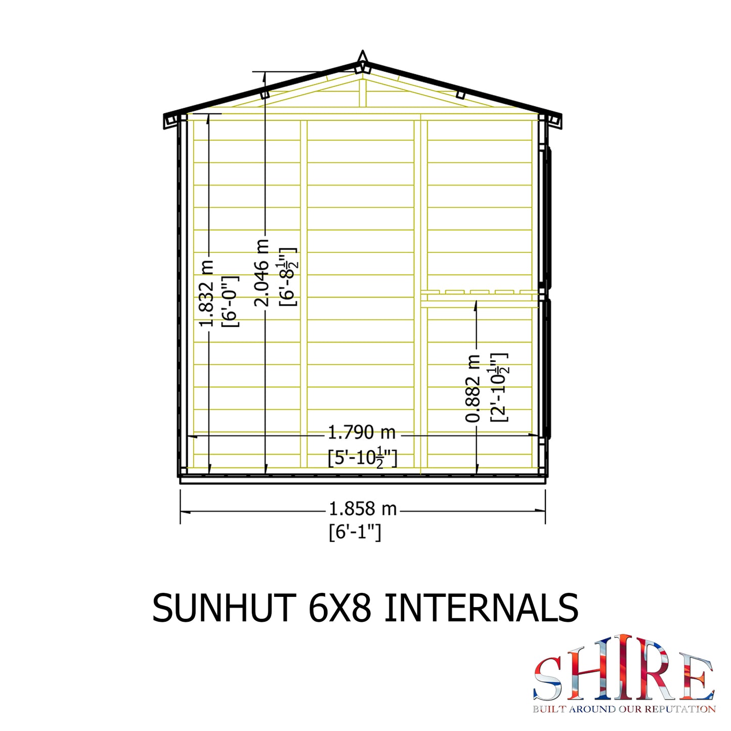 Shire Sun Hut Potting Shed 6x8
