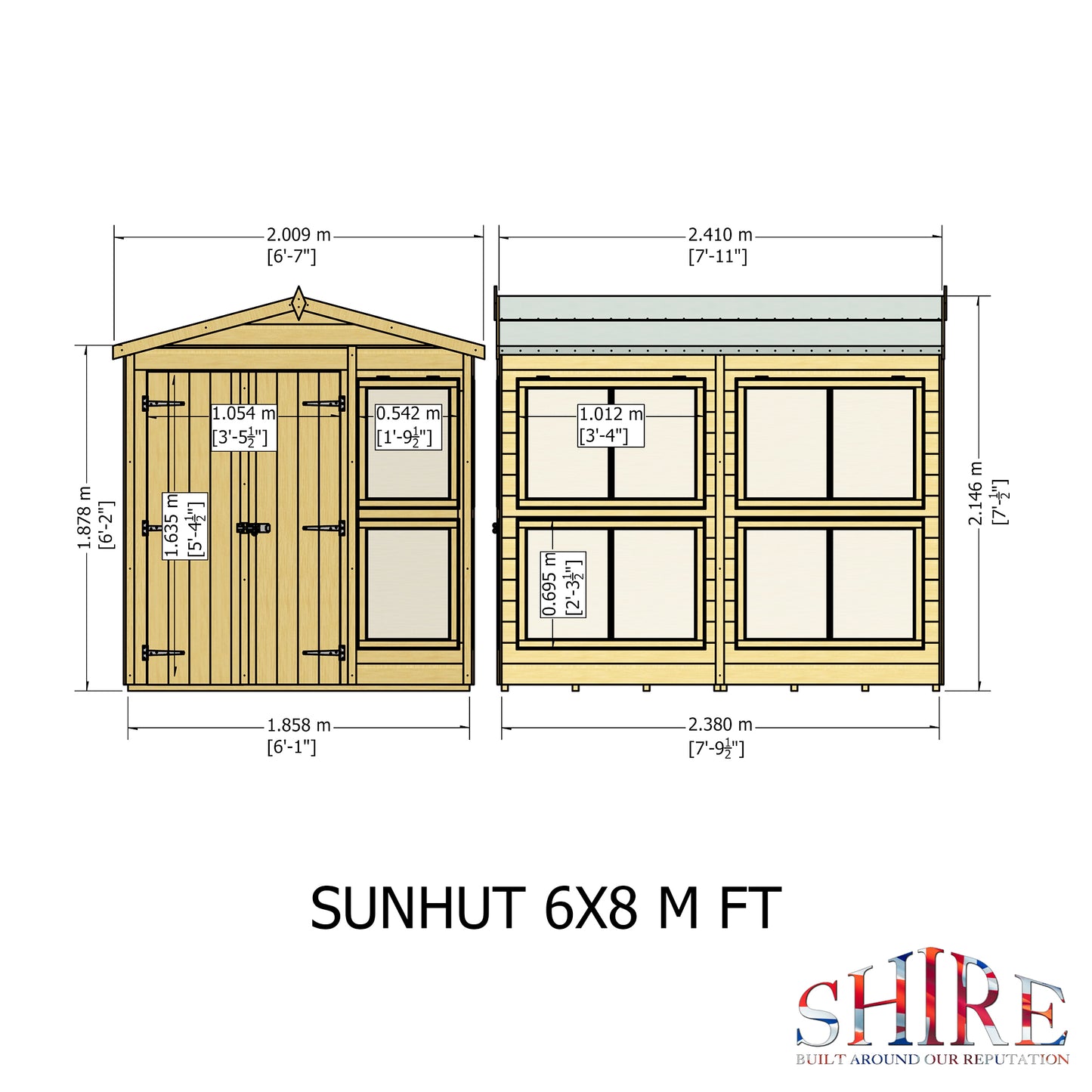 Shire Sun Hut Potting Shed 6x8