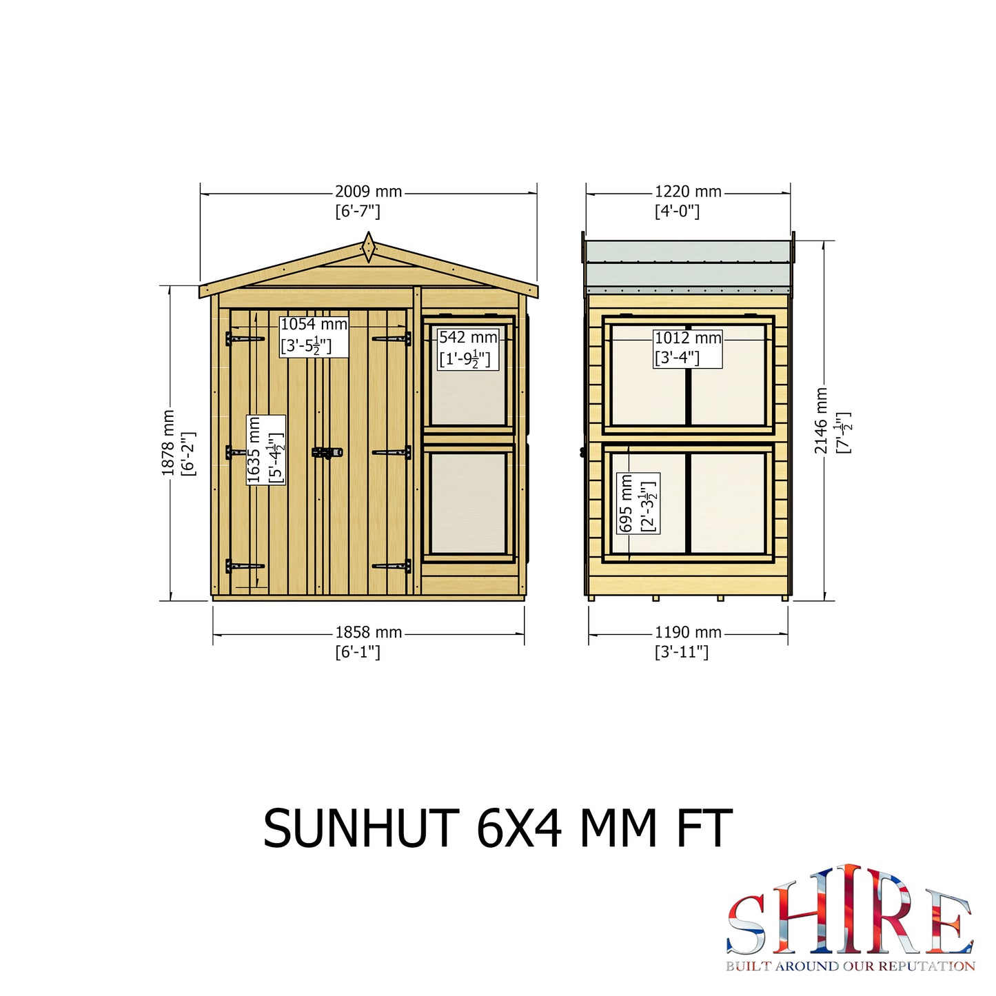 Shire Sun Hut Potting Shed 6x4
