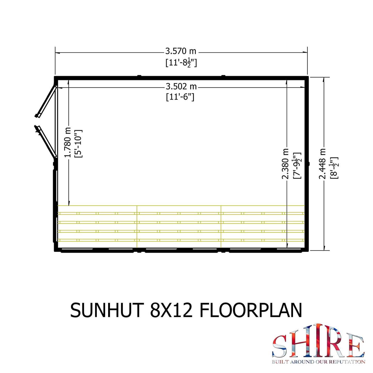 Shire Sun Hut Potting Shed 8x12