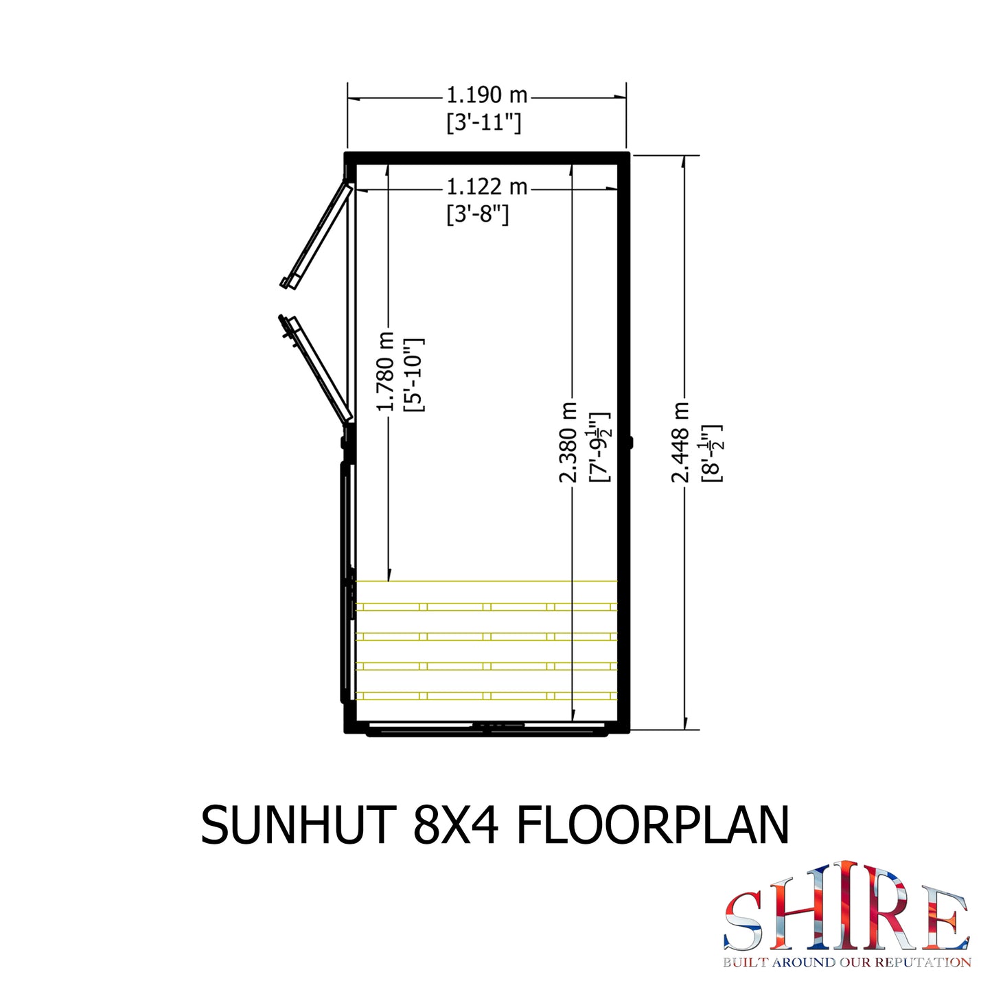 Shire Sun Hut Potting Shed 8x4