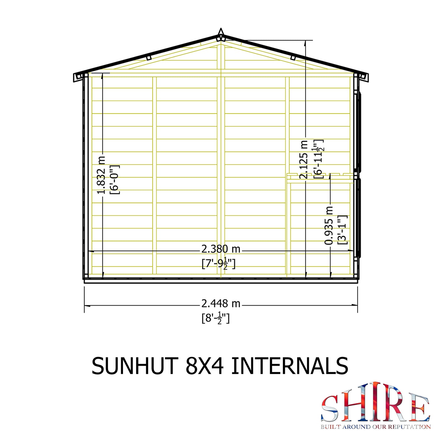 Shire Sun Hut Potting Shed 8x4