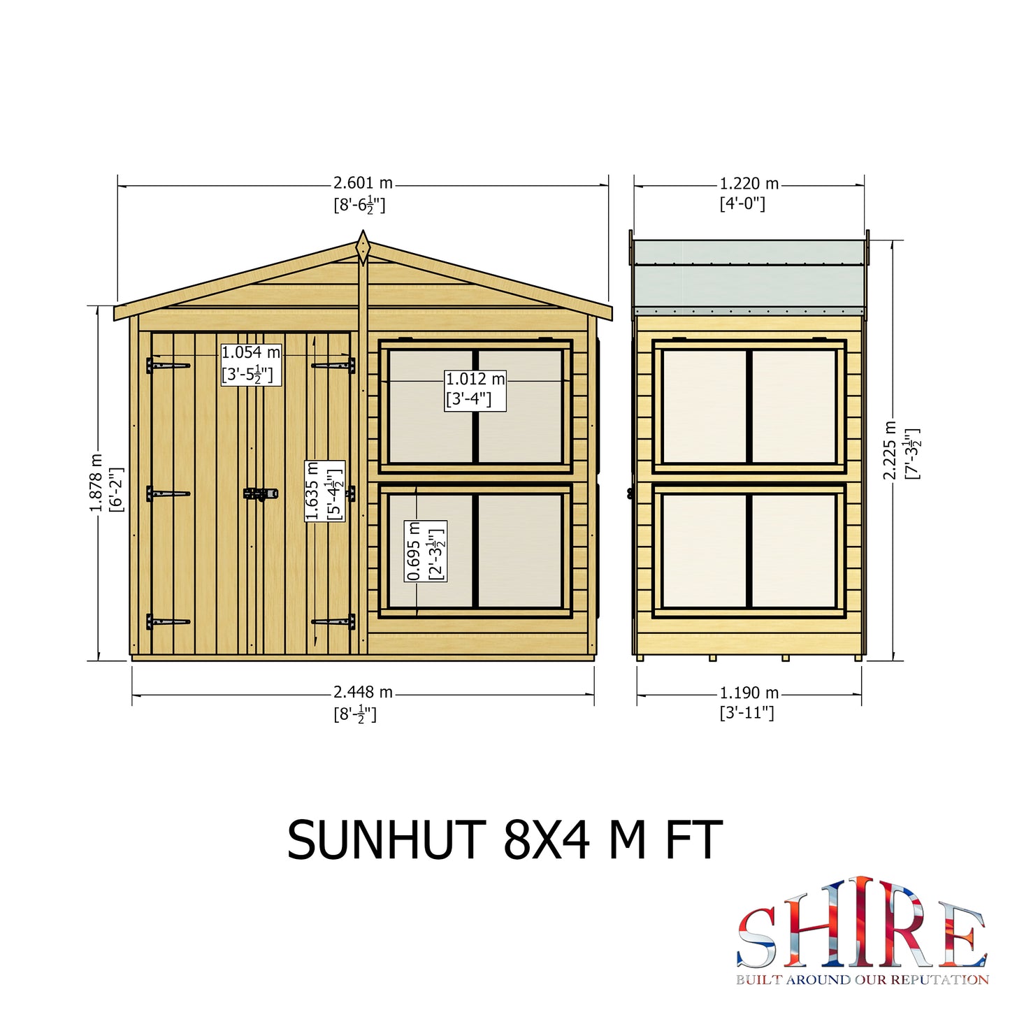 Shire Sun Hut Potting Shed 8x4