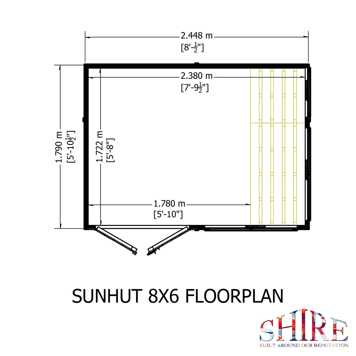 Shire Sun Hut Potting Shed 8x6