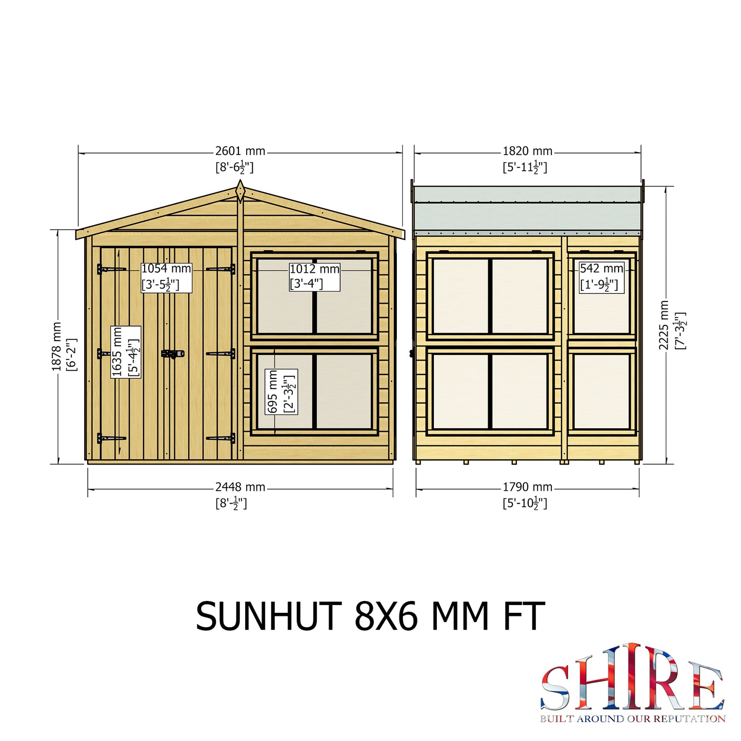Shire Sun Hut Potting Shed 8x6