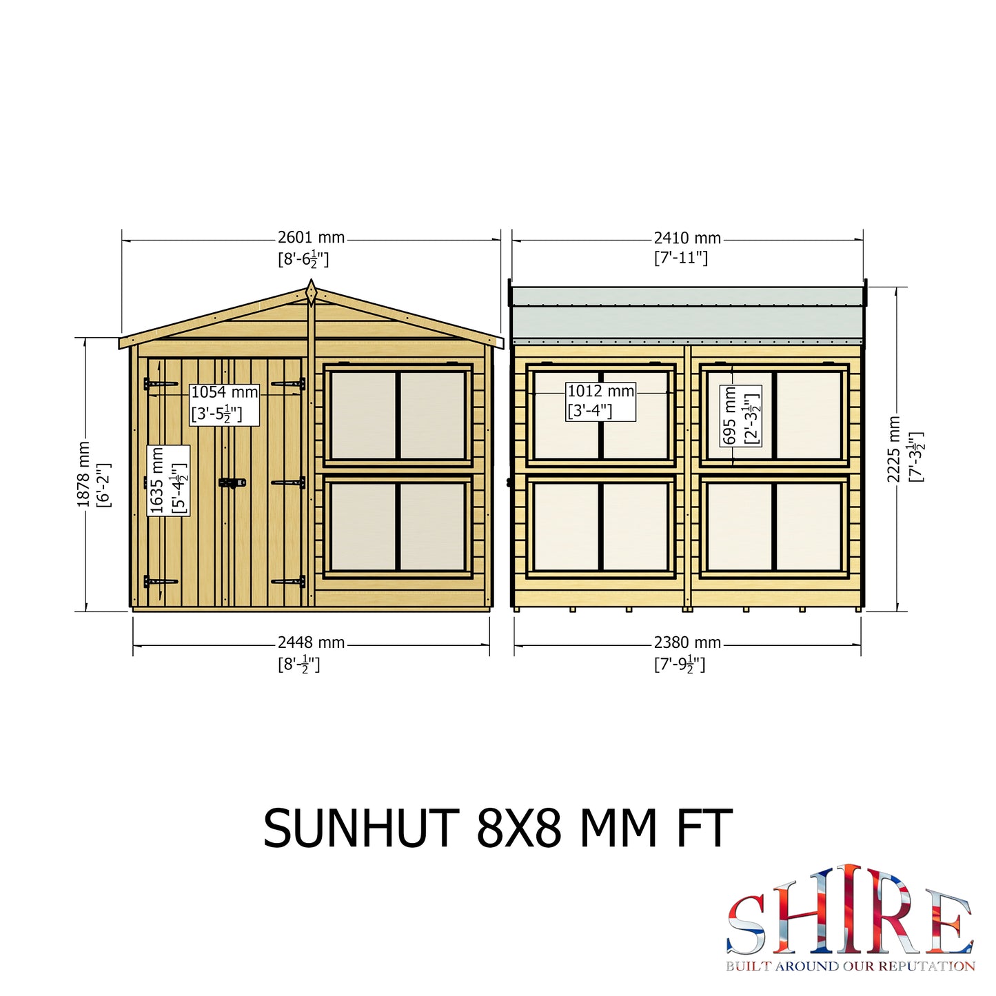Shire Sun Hut Potting Shed 8x8
