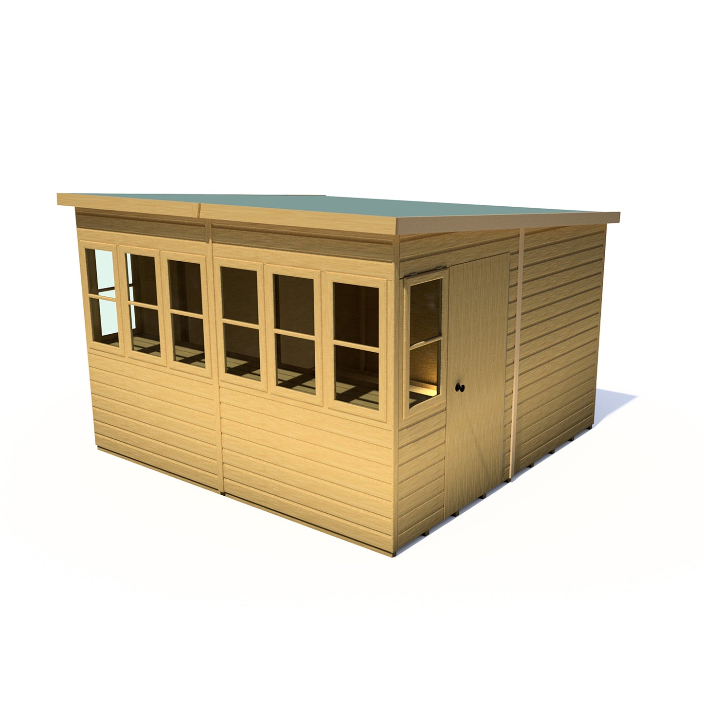 Shire Sun Pent 10x10 Single Door Loglap Style B