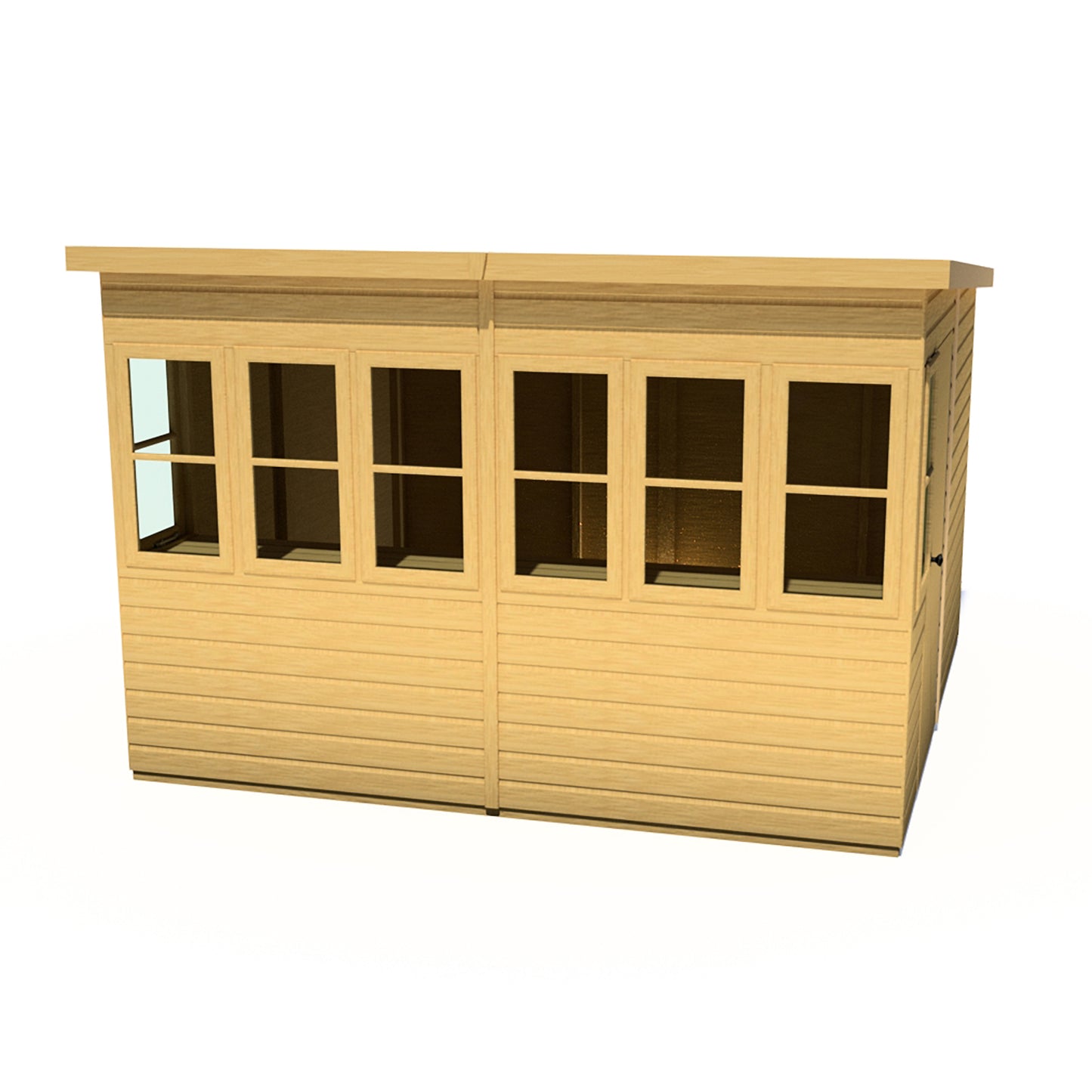 Shire Sun Pent 10x10 Single Door Loglap Style B