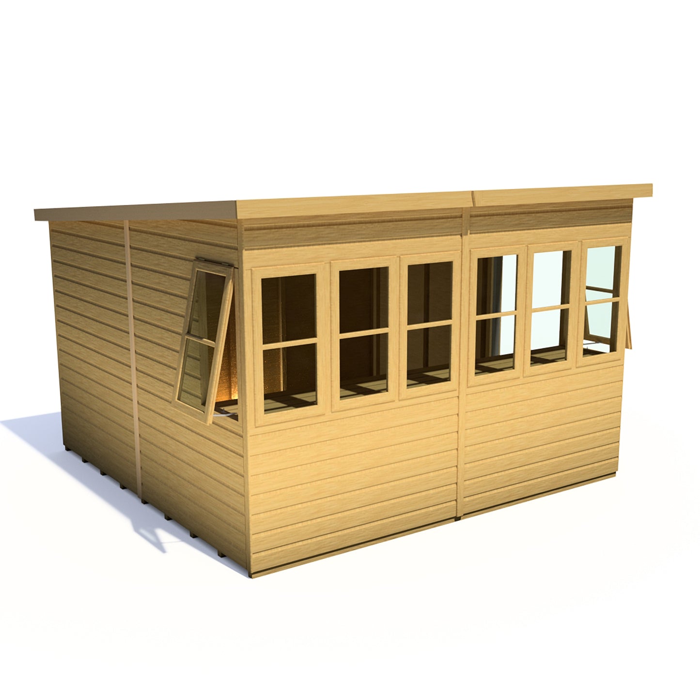 Shire Sun Pent 10x10 Single Door Loglap Style B
