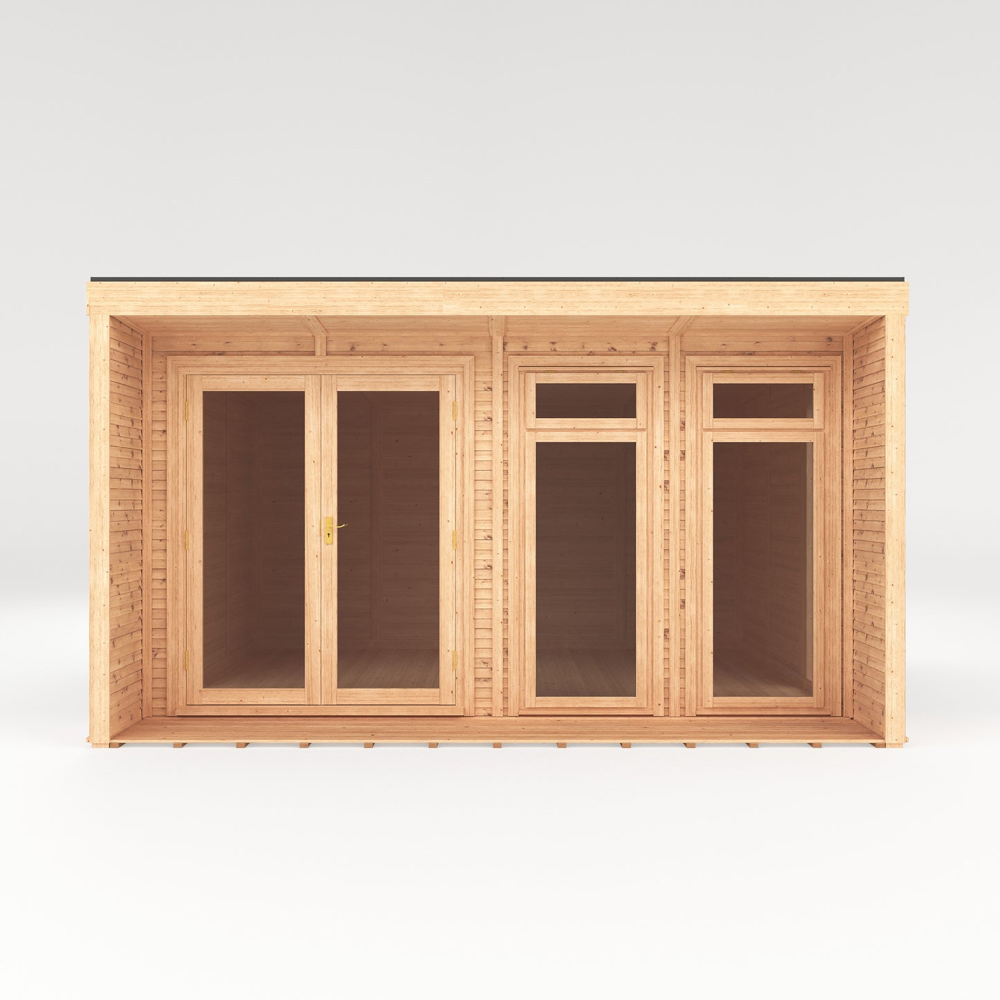 Mercia Sherwood Cresswell 4mx3m Insulated Garden Room - (UPVC Windows & Doors) - Oak