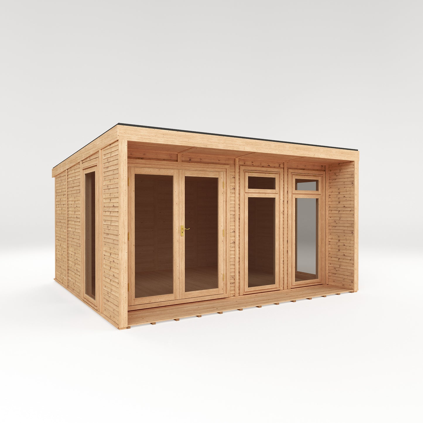 Mercia Sherwood Cresswell 4mx3m Insulated Garden Room - (UPVC Windows & Doors) - Oak