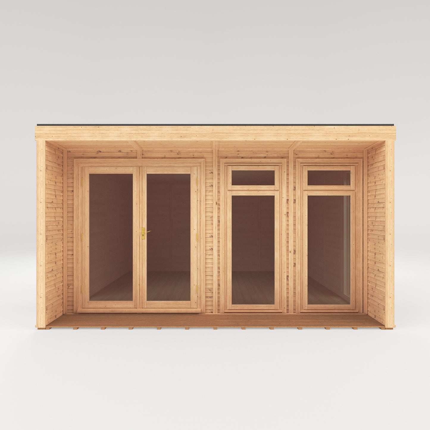 Mercia Sherwood Cresswell 4mx4m Insulated Garden Room - (UPVC Windows & Doors) - White