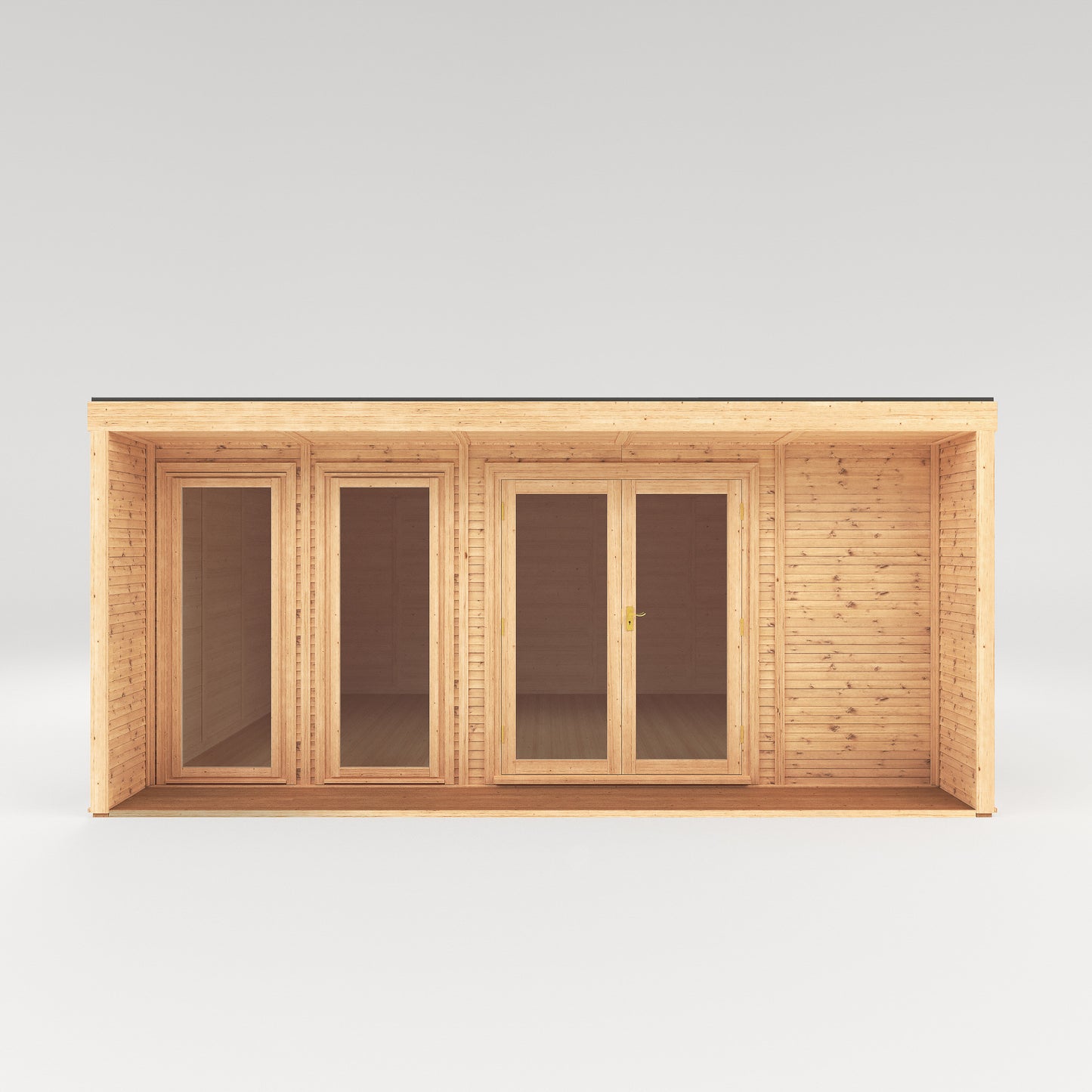 Mercia Sherwood Cresswell 5mx4m Insulated Garden Room - (UPVC Windows & Doors) - Oak