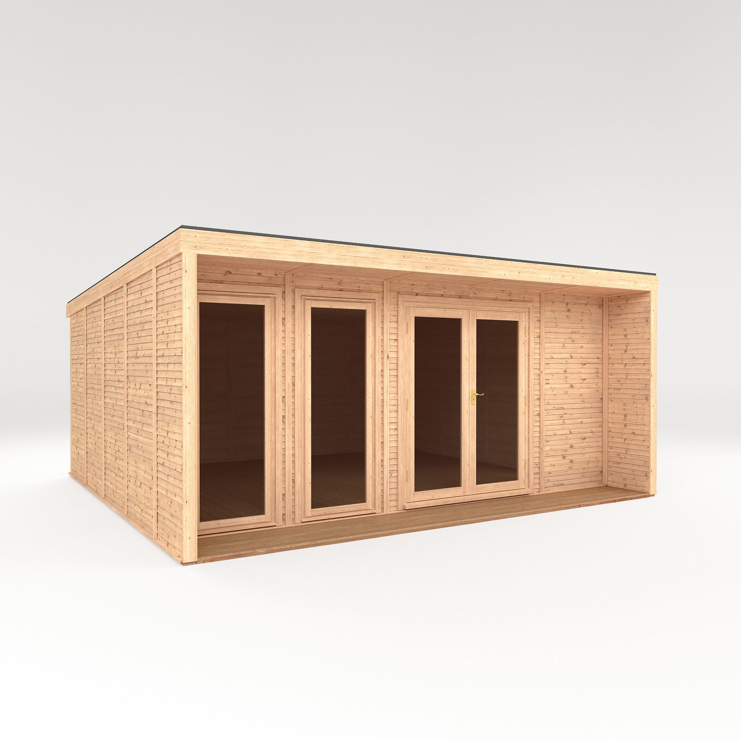 Mercia Sherwood Cresswell 5mx4m Insulated Garden Room - (UPVC Windows & Doors) - Oak