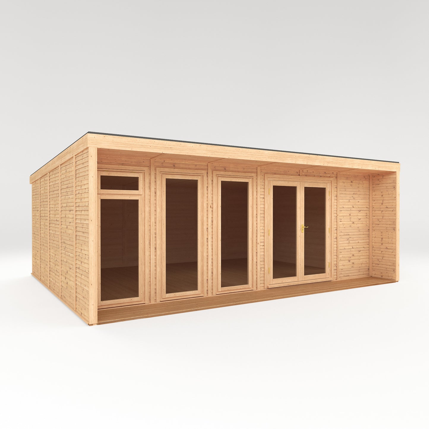 Mercia Sherwood Cresswell 6mx4m Insulated Garden Room - (UPVC Windows & Doors) - White
