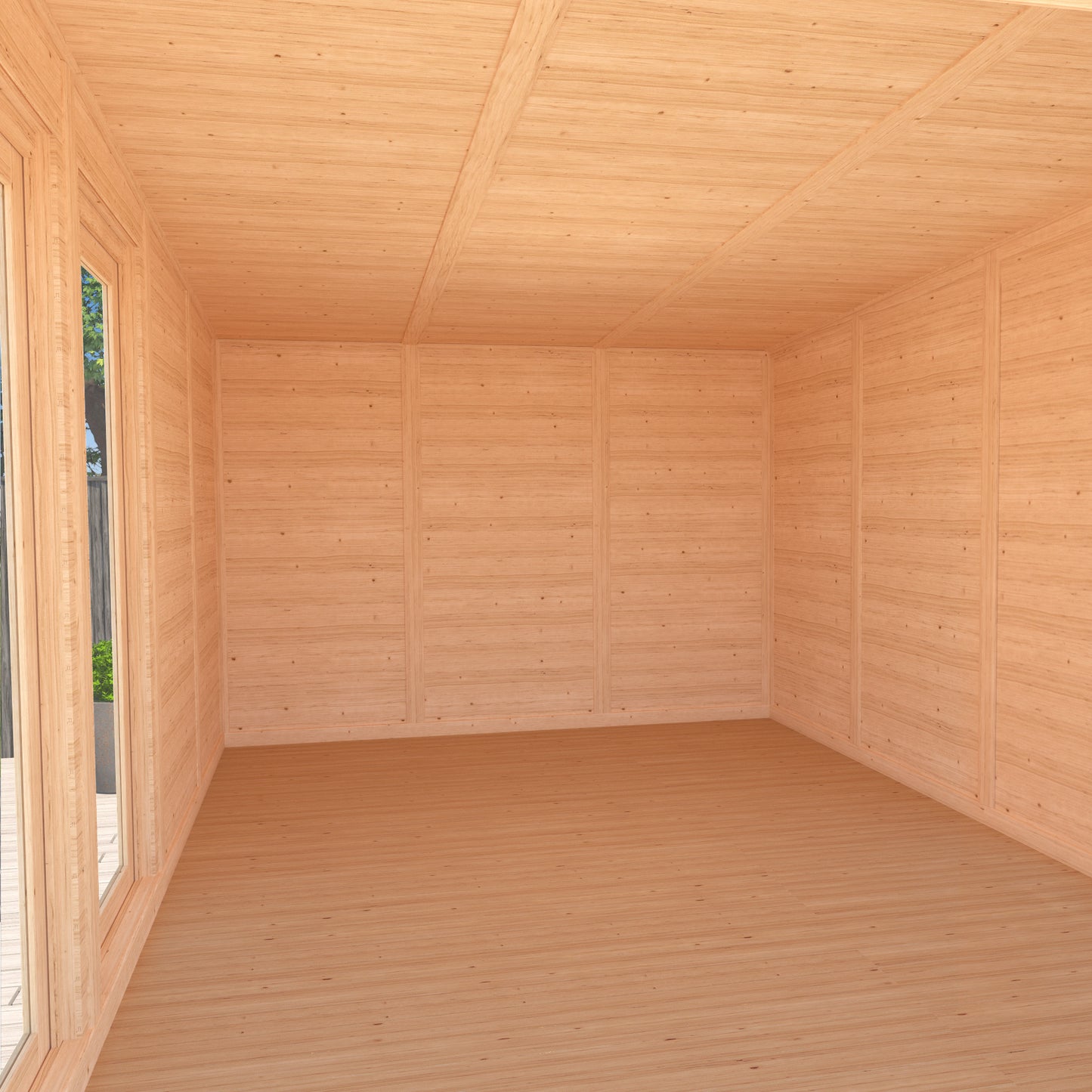 Mercia Sherwood Edwinstowe 3mx4m Insulated Garden Room - (UPVC Windows & Doors) - White