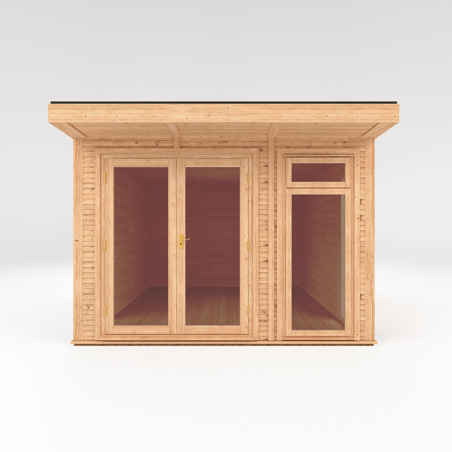 Mercia Sherwood Edwinstowe 3mx4m Insulated Garden Room - (UPVC Windows & Doors) - Oak