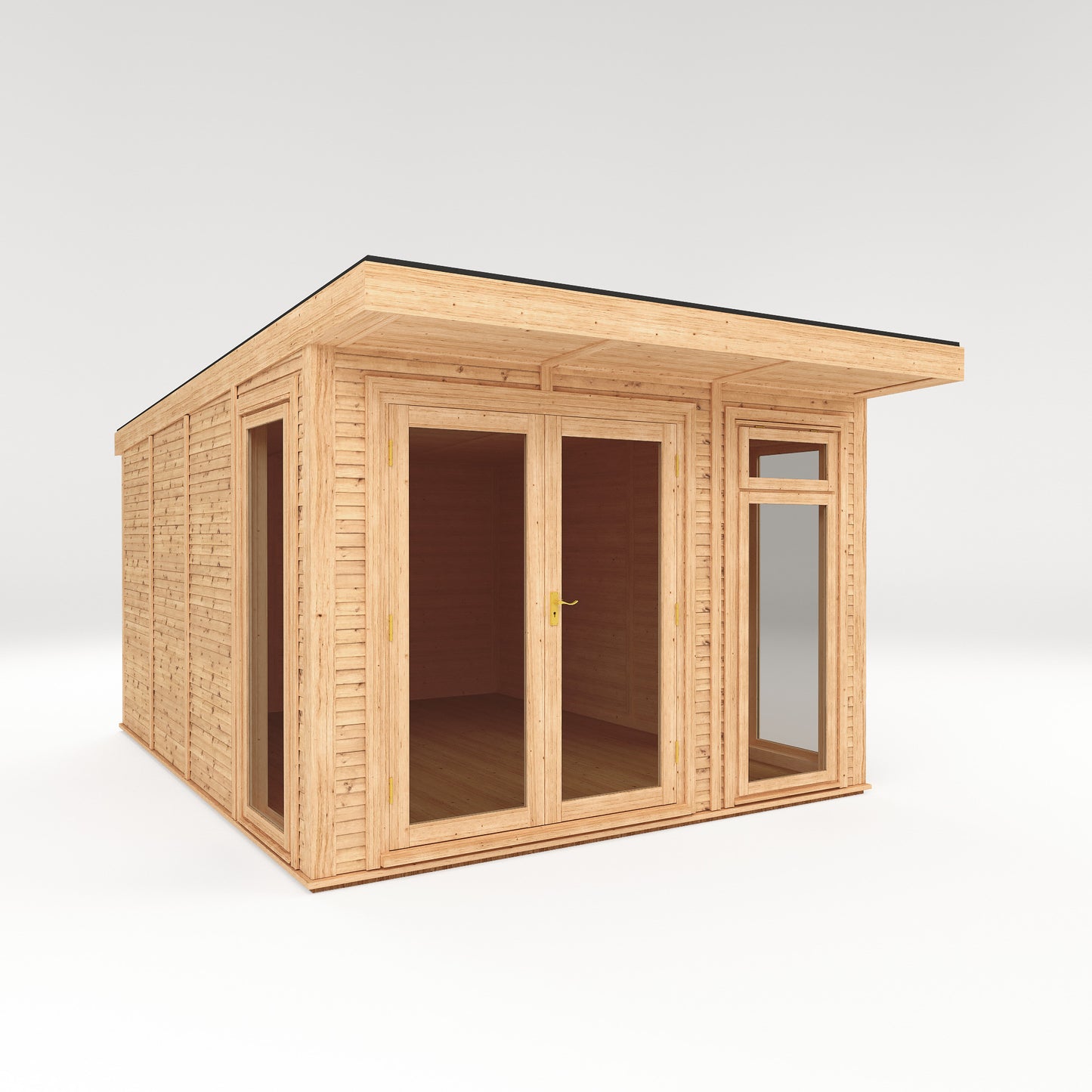 Mercia Sherwood Edwinstowe 3mx4m Insulated Garden Room - (UPVC Windows & Doors) - Oak