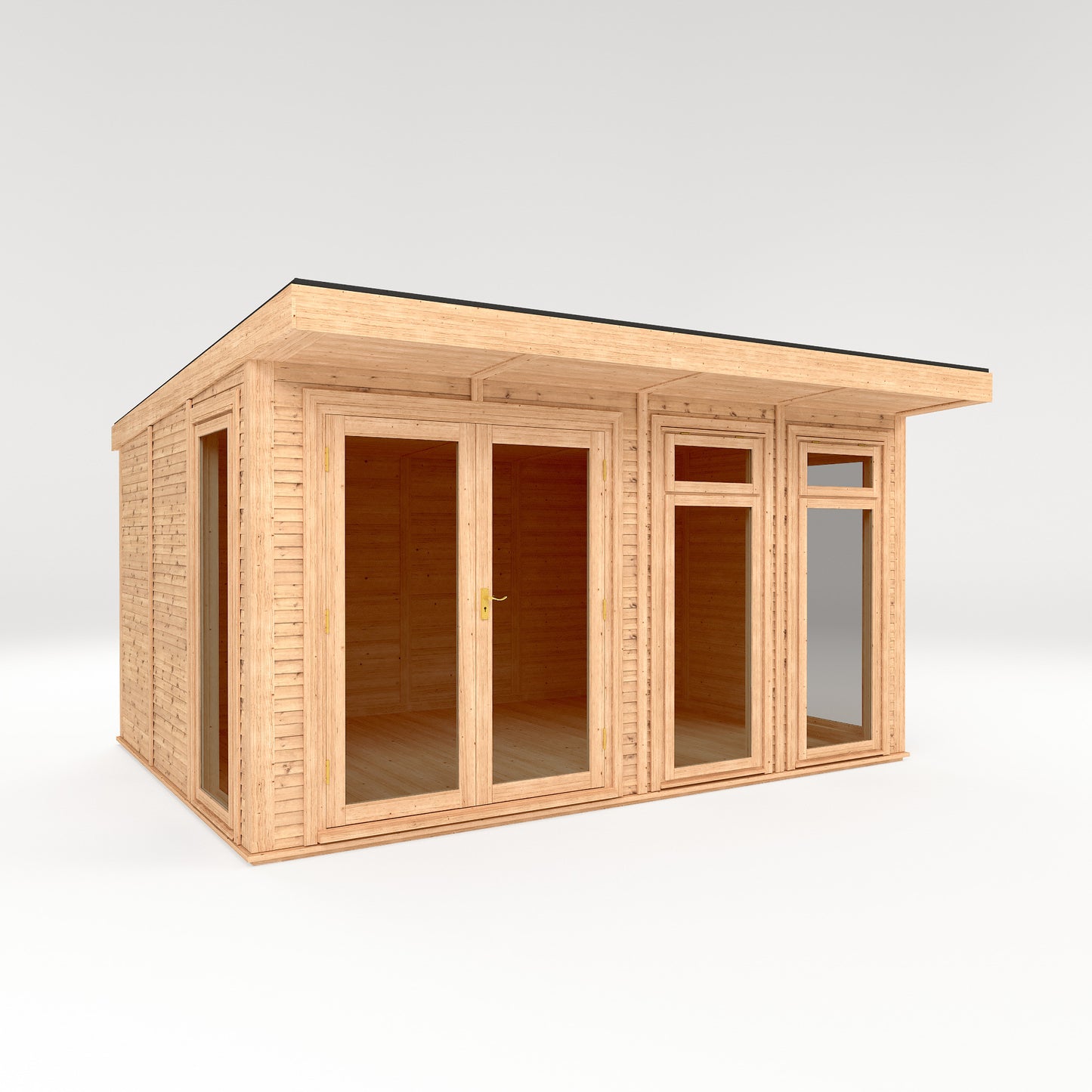 Mercia Sherwood Edwinstowe 4mx3m Insulated Garden Room- (UPVC Windows & Doors) - Oak