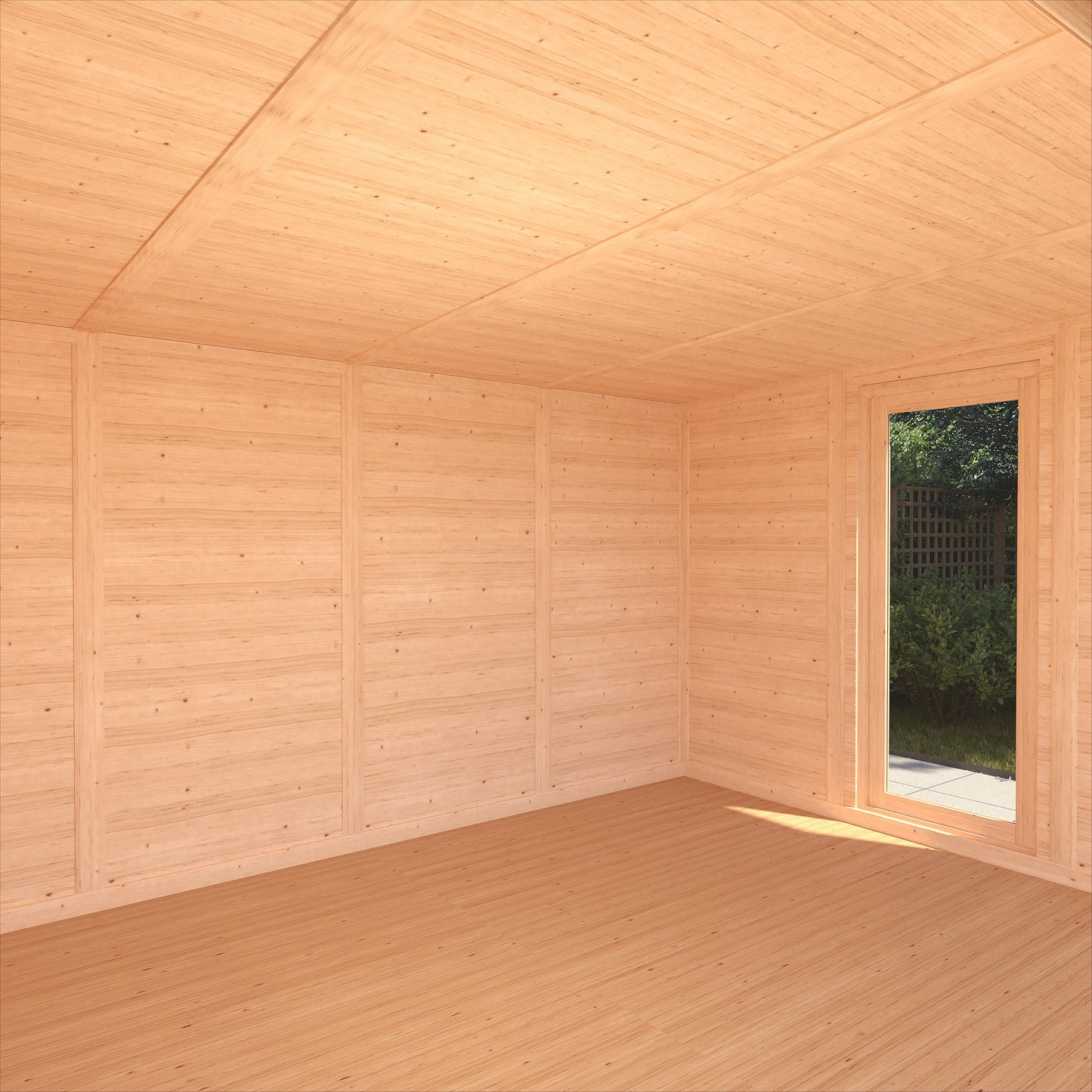 Mercia Sherwood Edwinstowe 4mx3m Insulated Garden Room- (UPVC Windows & Doors) - White