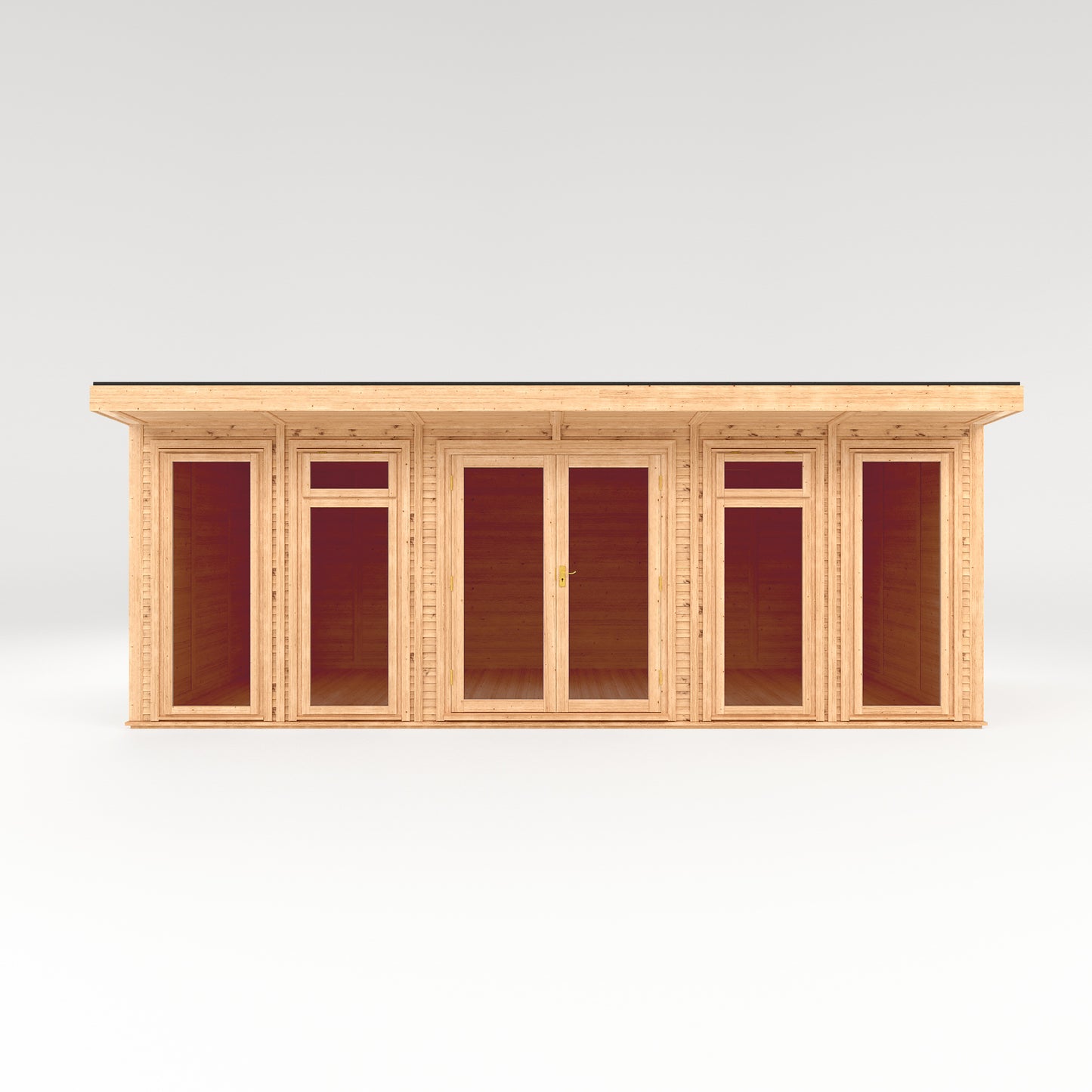 Mercia Sherwood Edwinstowe 6mx3m Insulated Garden Room - (UPVC Windows & Doors) - Oak