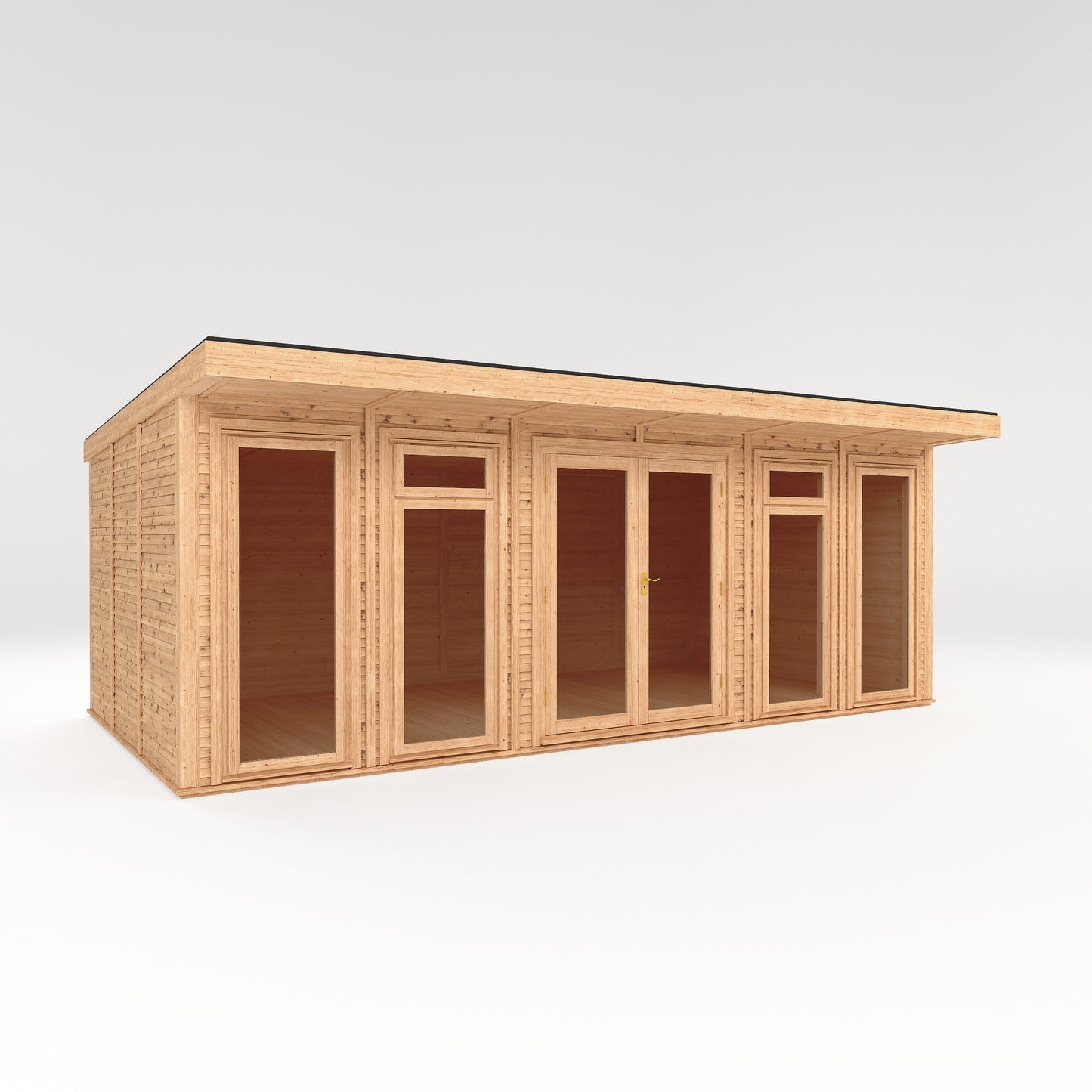 Mercia Sherwood Edwinstowe 6mx3m Insulated Garden Room - (UPVC Windows & Doors) - Oak