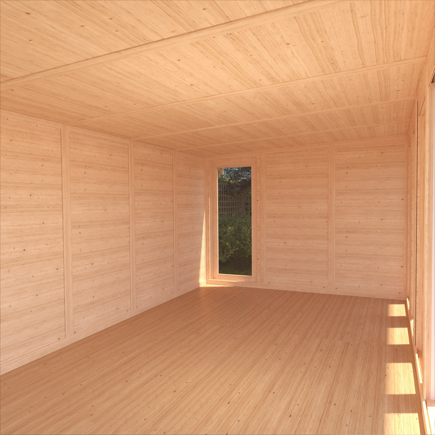 Mercia Sherwood Edwinstowe 6mx3m Insulated Garden Room - (UPVC Windows & Doors) - Oak