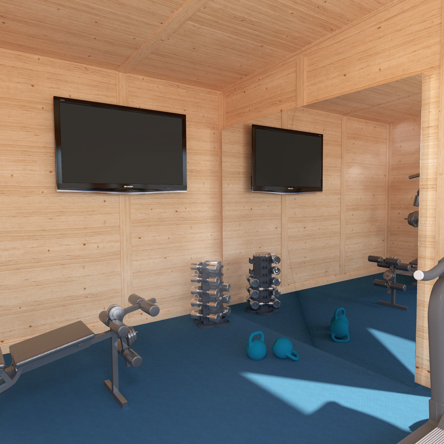 Mercia Sherwood Edwinstowe 6mx3m Insulated Garden Room - (UPVC Windows & Doors) - Oak