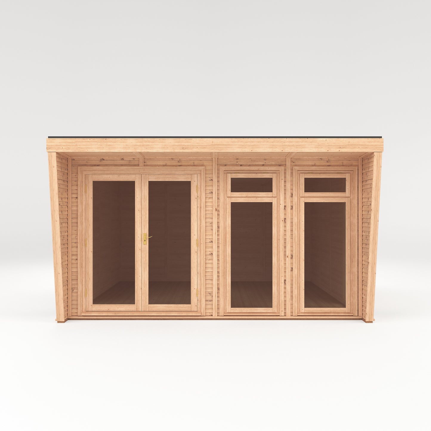 Mercia Sherwood Harlow 4mx4m Insulated Garden Room - (UPVC Windows & Doors) - Oak