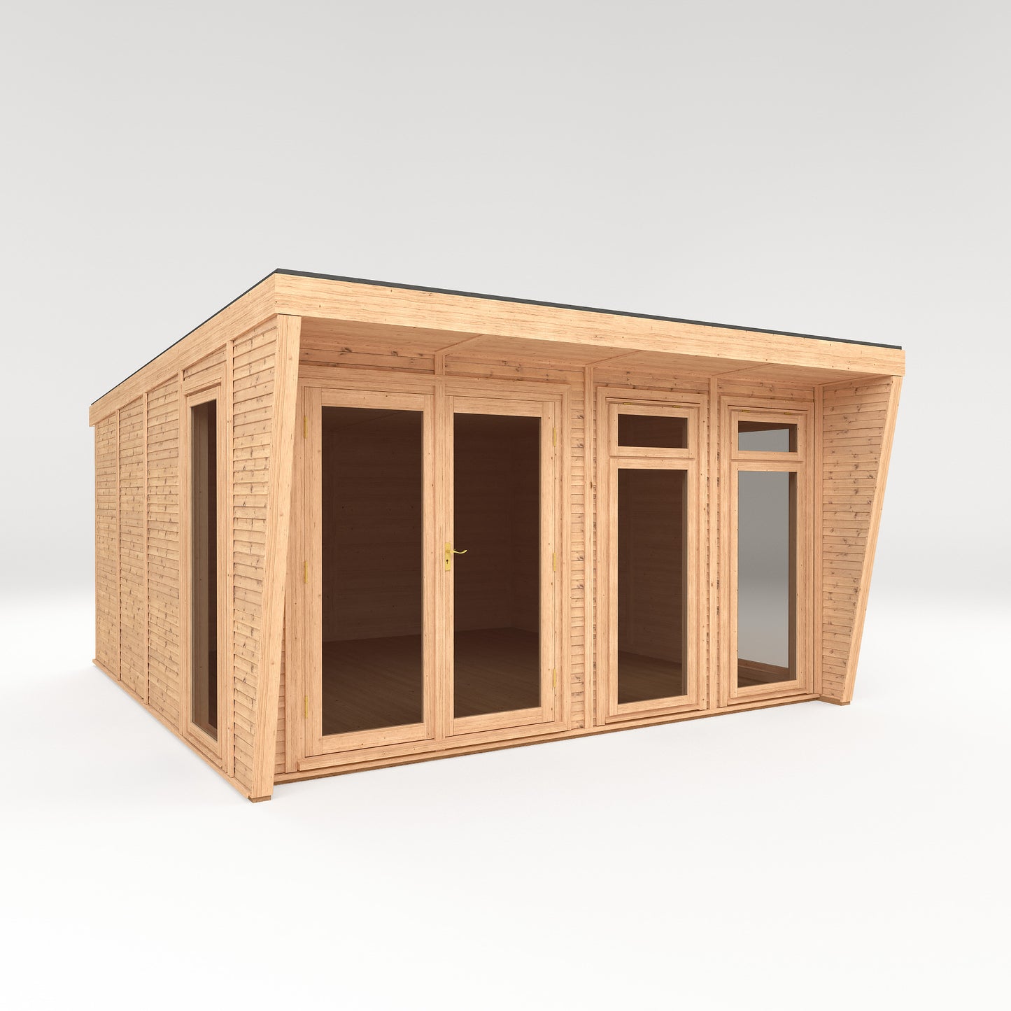 Mercia Sherwood Harlow 4mx4m Insulated Garden Room - (UPVC Windows & Doors) - Grey