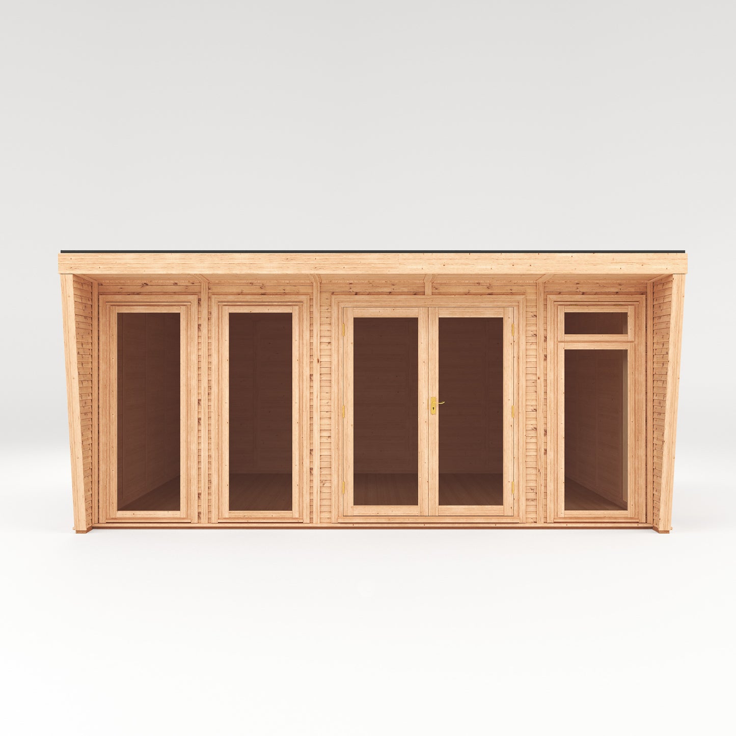 Mercia Sherwood Harlow 5mx4m Insulated Garden Room - (UPVC Windows & Doors) - Oak