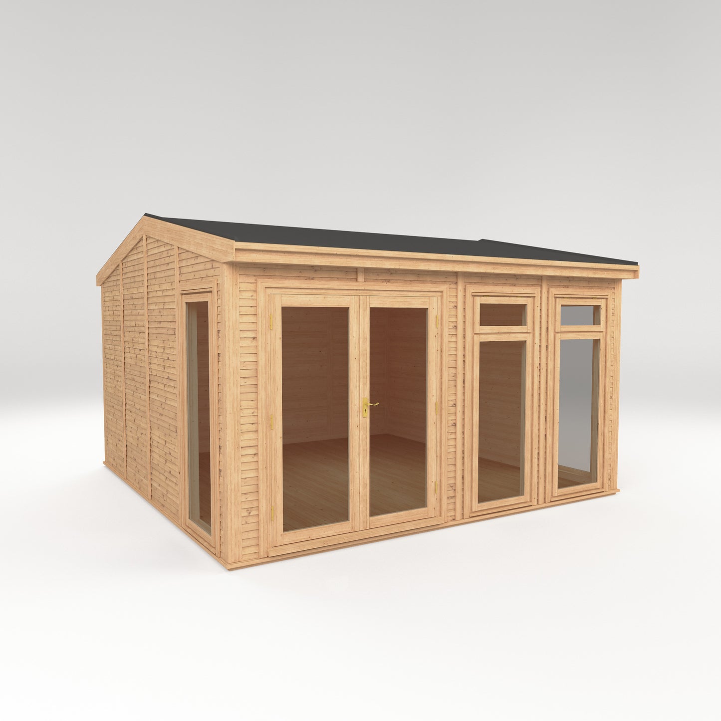 Mercia Sherwood Rufford 4mx4m Insulated Garden Room - (UPVC Windows & Doors) - Grey