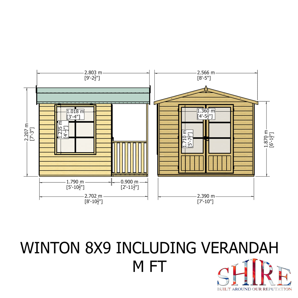 Shire Winton 8x9 Shiplap
