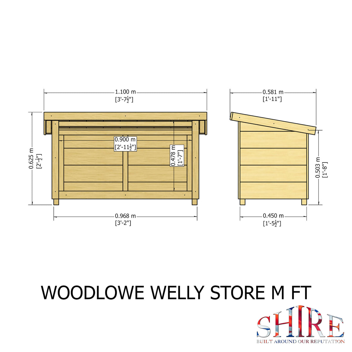 Shire Woodlowe Welly Store 3x2