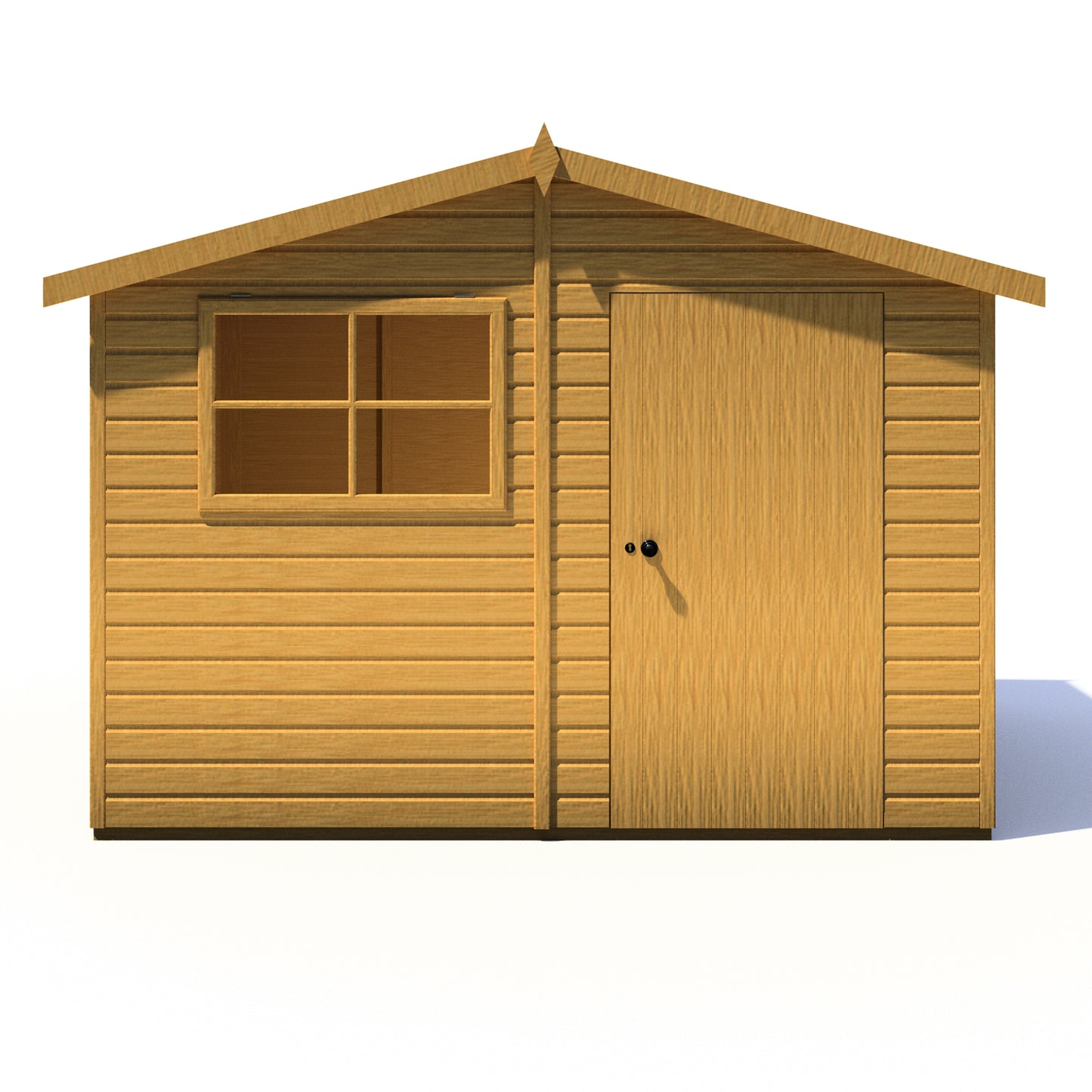 Shire Wroxham 10x8 Single Door Loglap Style C